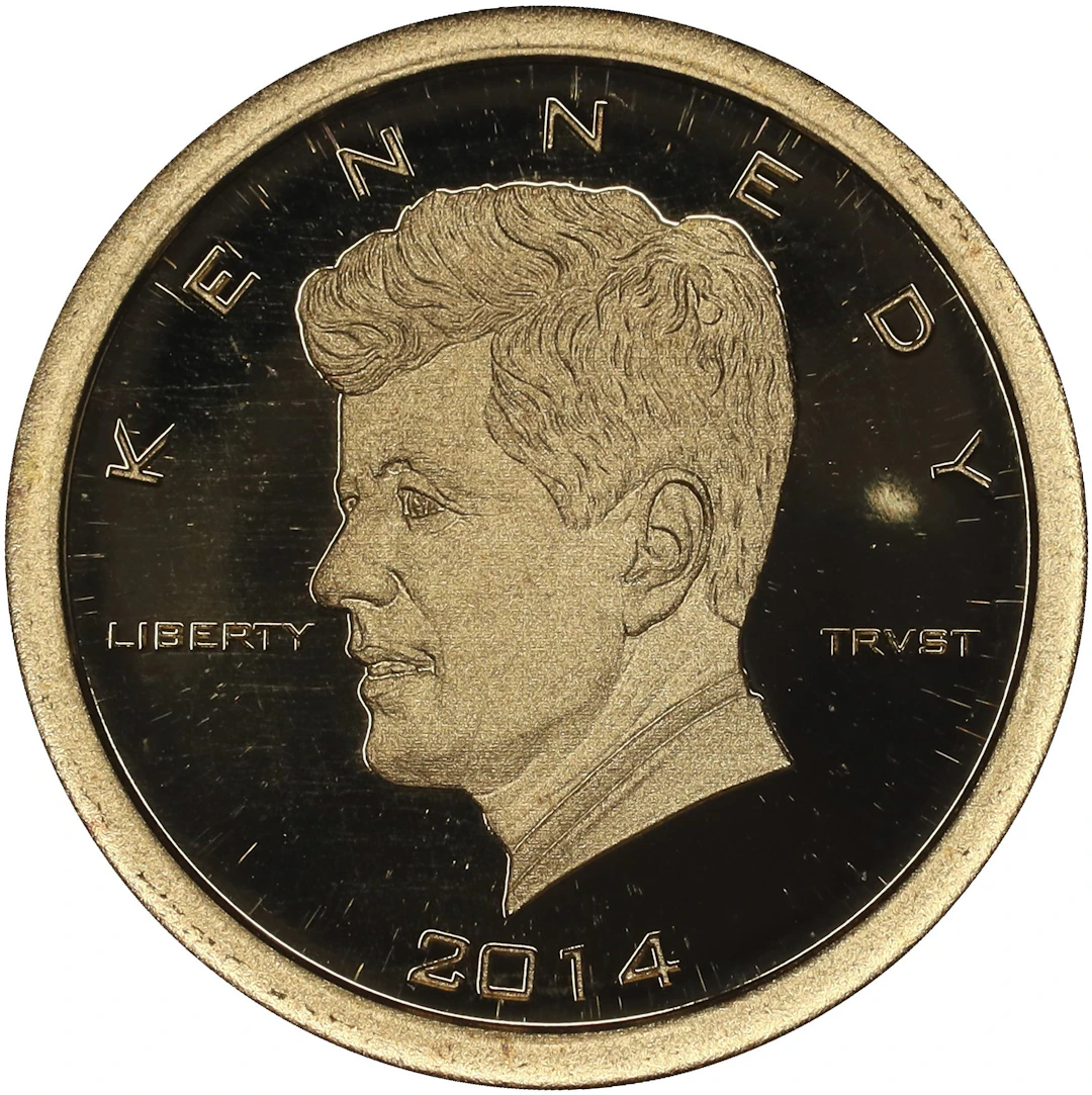 (0.016 oz, 0.5 g AGW). Burundi. 2014 John F. Kennedy 0.5 gram Gold