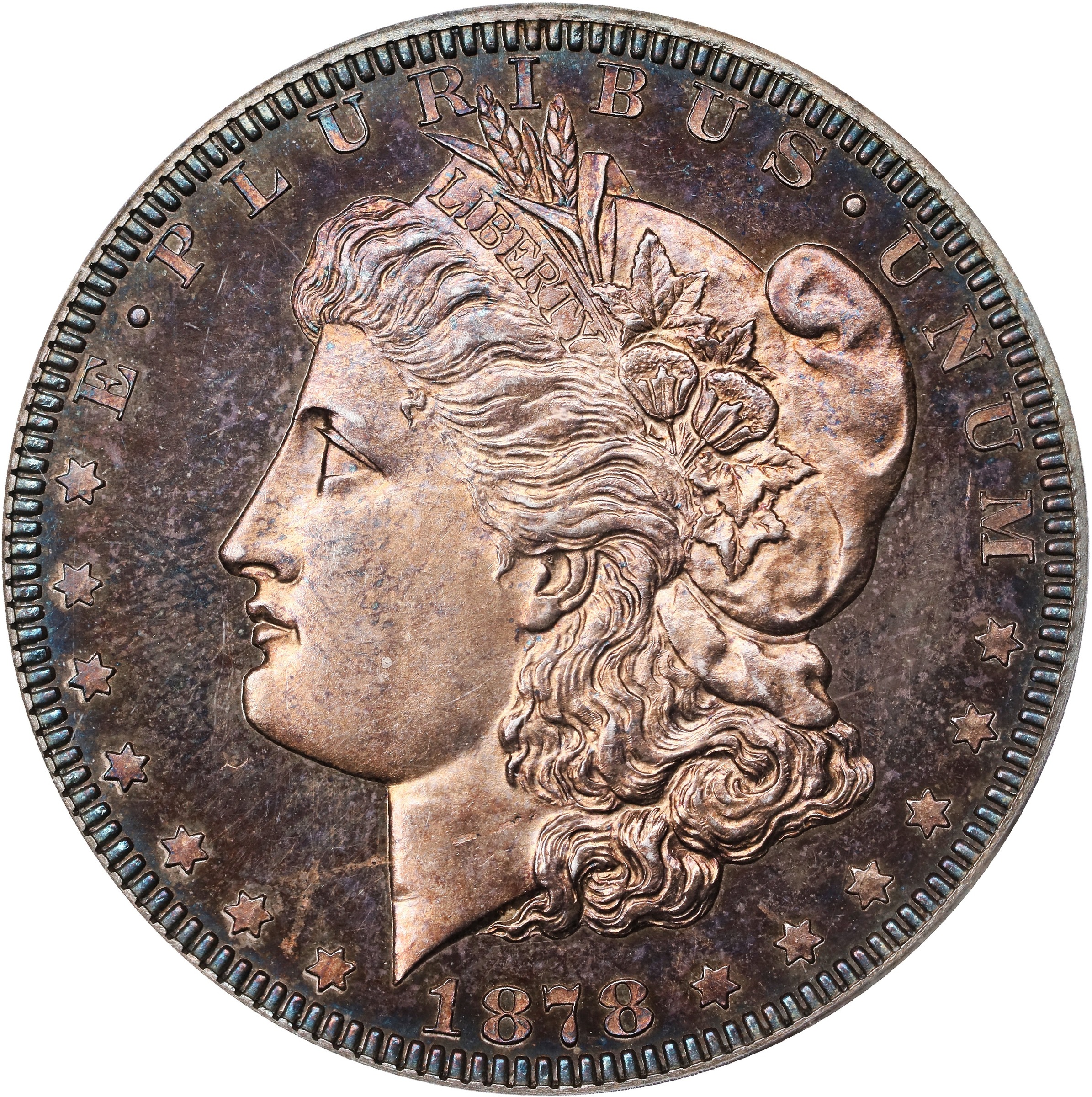 1878 Pattern Morgan Dollar. Judd-1550a, Pollock-1723. Rarity-6-. Silver.