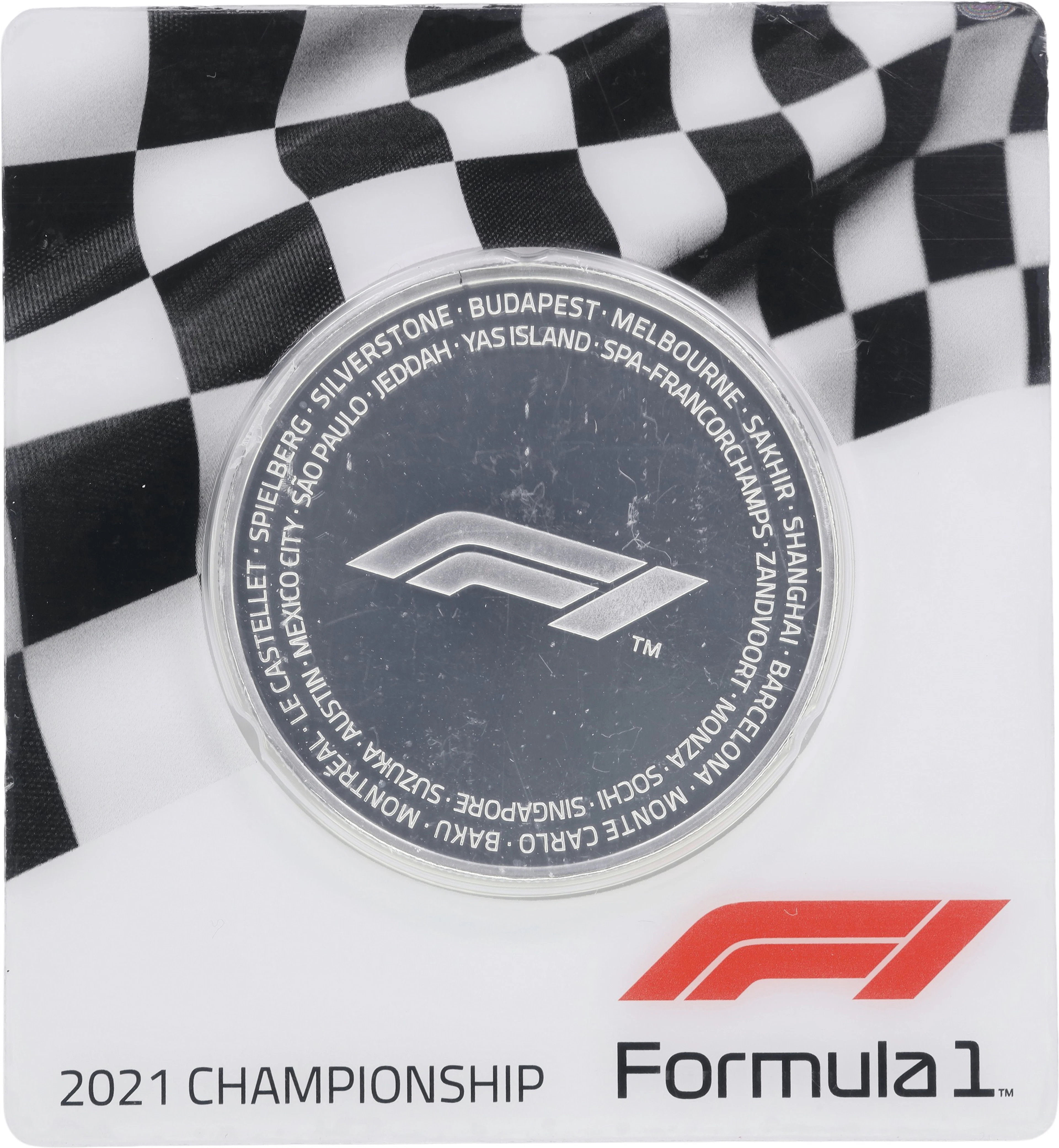 (2.5 oz, 77.76 g ASW). Solomon Islands. 2021 Formula 1 Silver $5. Proof.