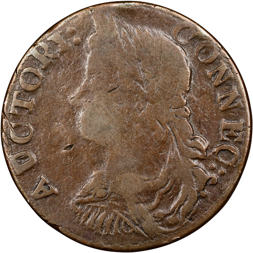 1786 Connecticut Copper. Miller 6-K, W-2690. Rarity-5. Draped Bust