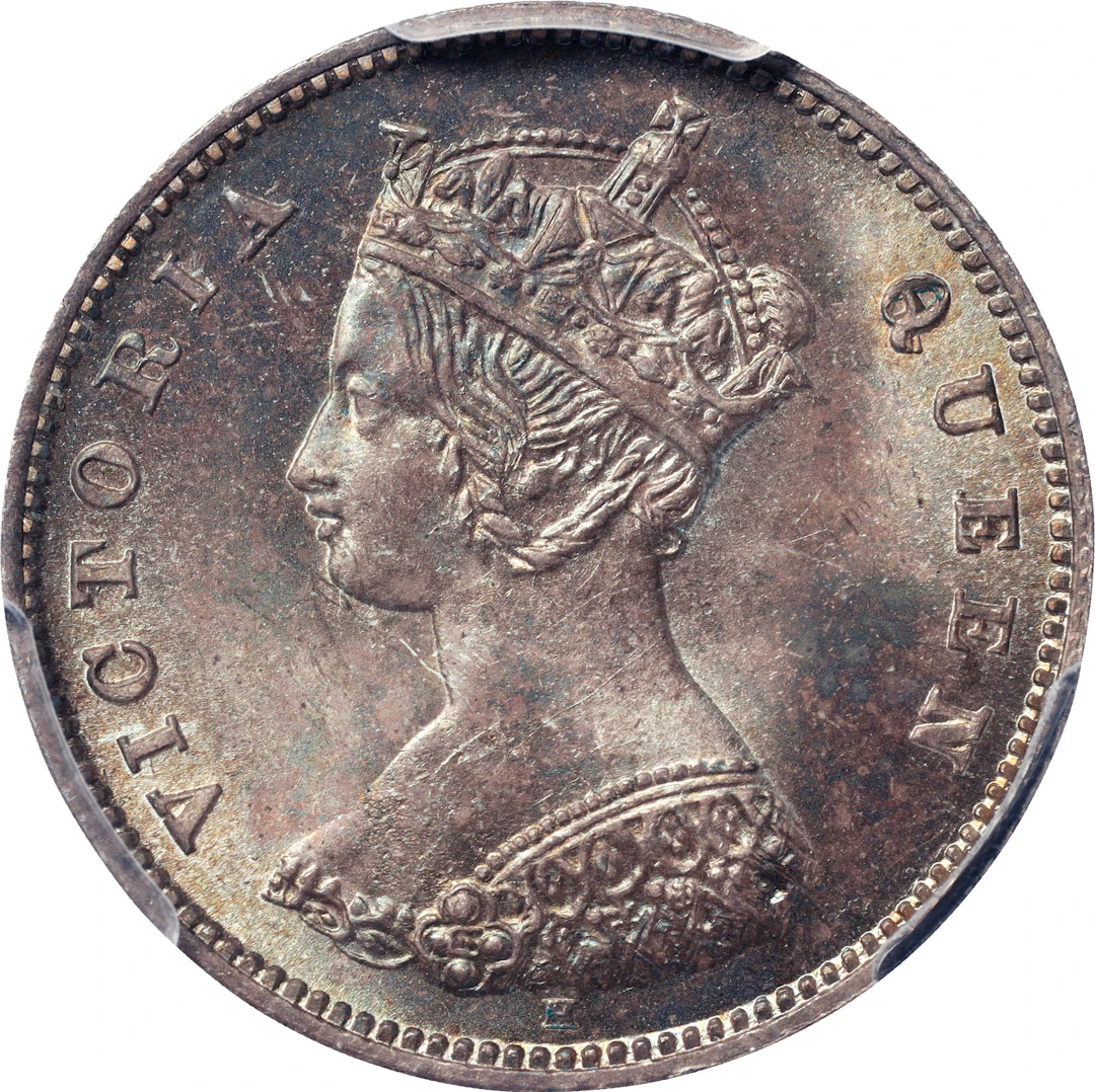 (t) HONG KONG (SAR). 10 Cents, 1877-H. Birmingham (Heaton) Mint. Victoria.