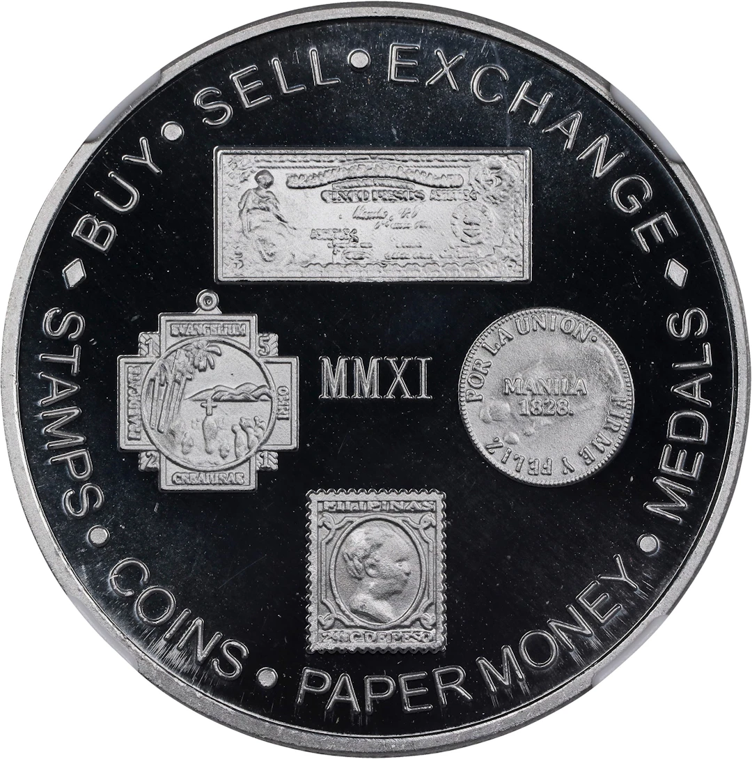 PHILIPPINES. Reynaldo B. De Jesus Advertising White Metal Token, 2011.
