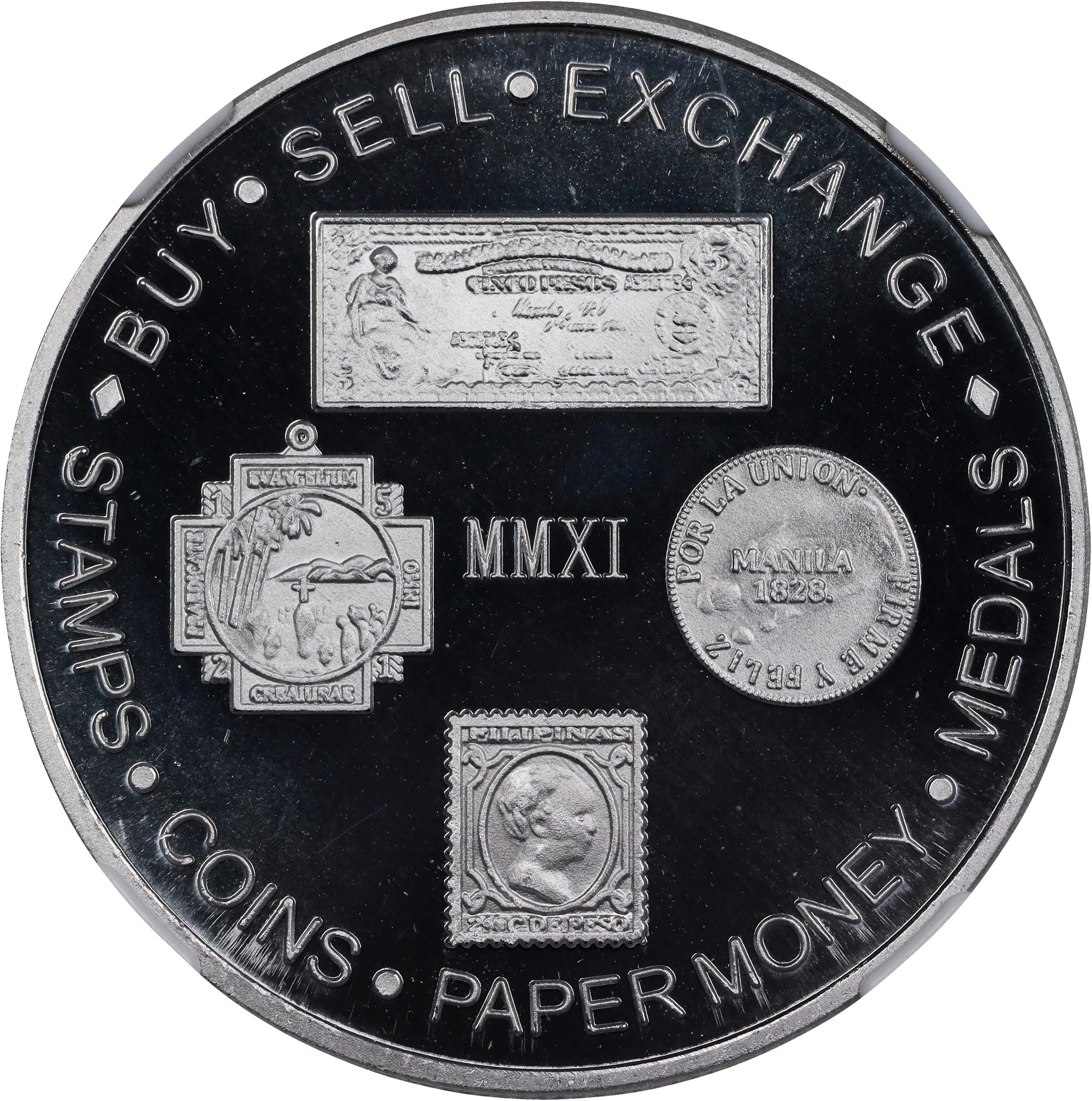 PHILIPPINES. Reynaldo B. De Jesus Advertising White Metal Token, 2011.