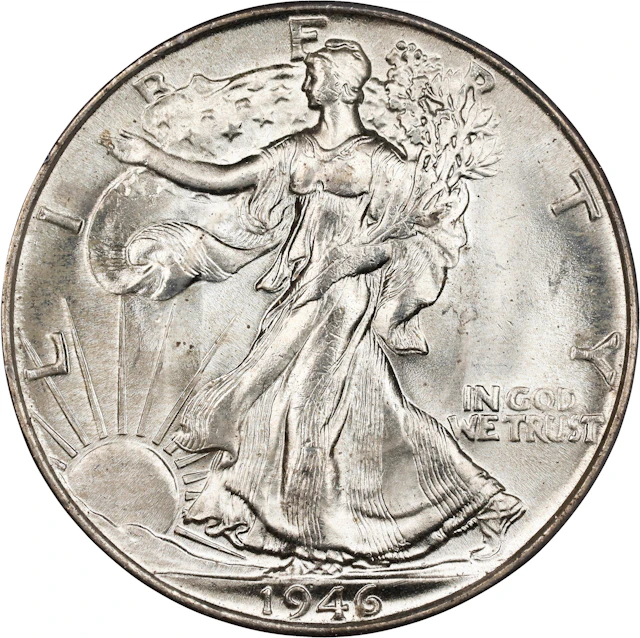 1946 Walking Liberty Half Dollar. MS-66 (PCGS). OGH Generation 1.2 Rattler.