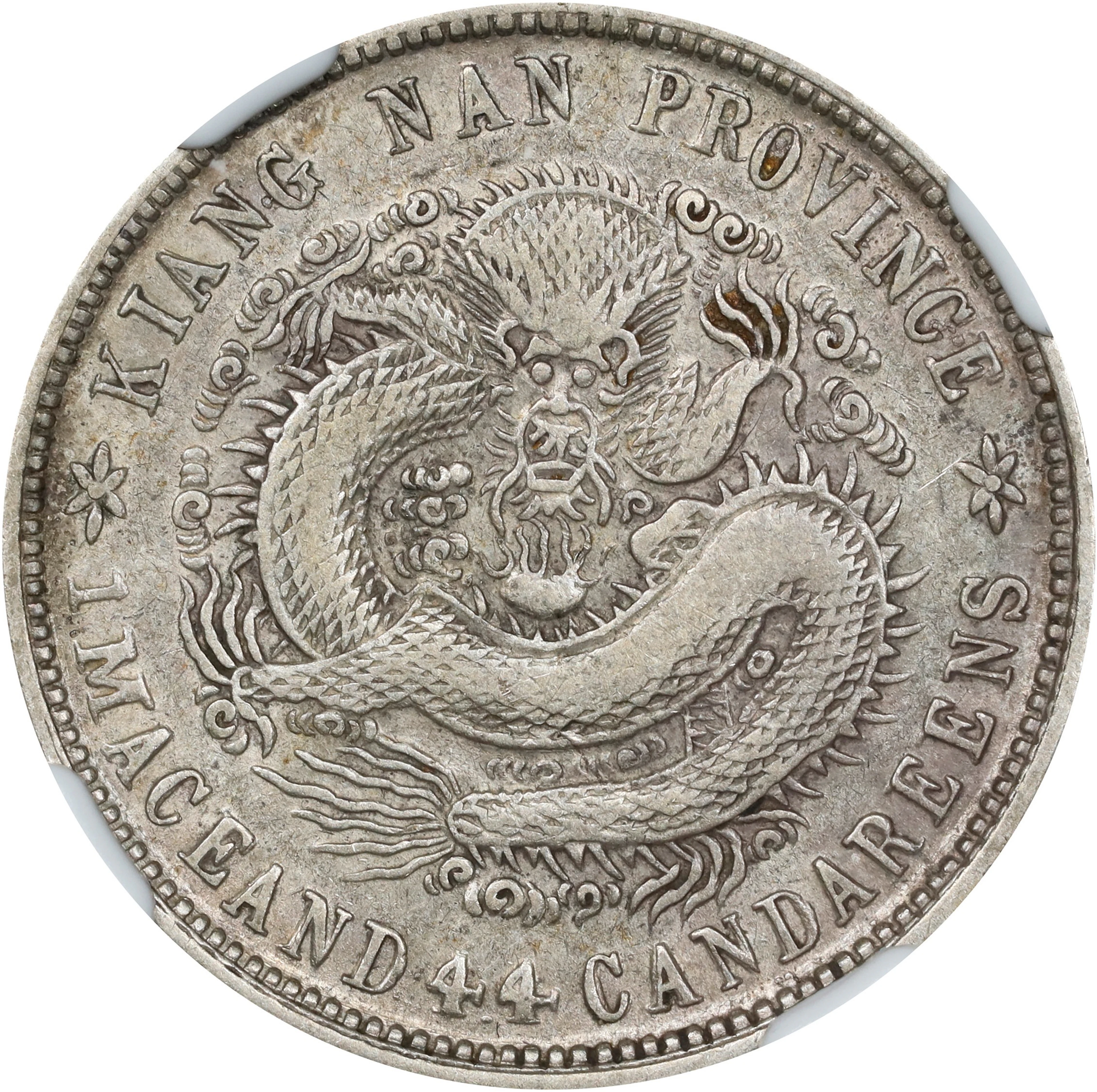 CHINA. Kiangnan. 1 Mace 4.4 Candareens (20 Cents), CD (1905)-SY. Nanking