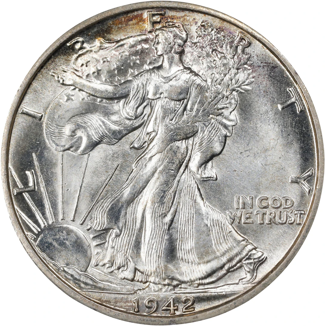 1942-D Walking Liberty Half Dollar. MS-64 (PCGS). OGH Generation 1.2 Rattler.