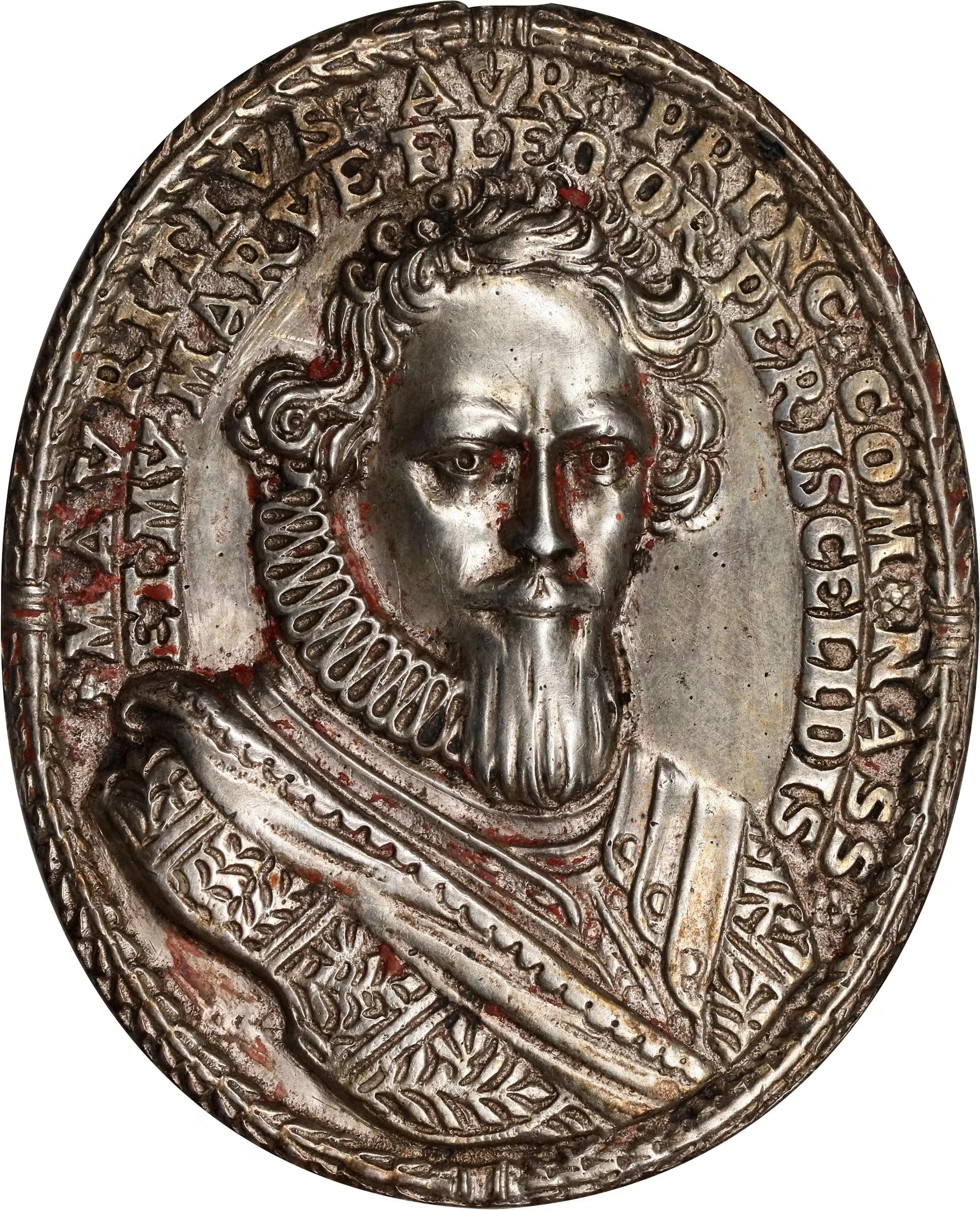 GREAT BRITAIN. Prince Maurice of Orange Oval Cast Silver Medal, ND