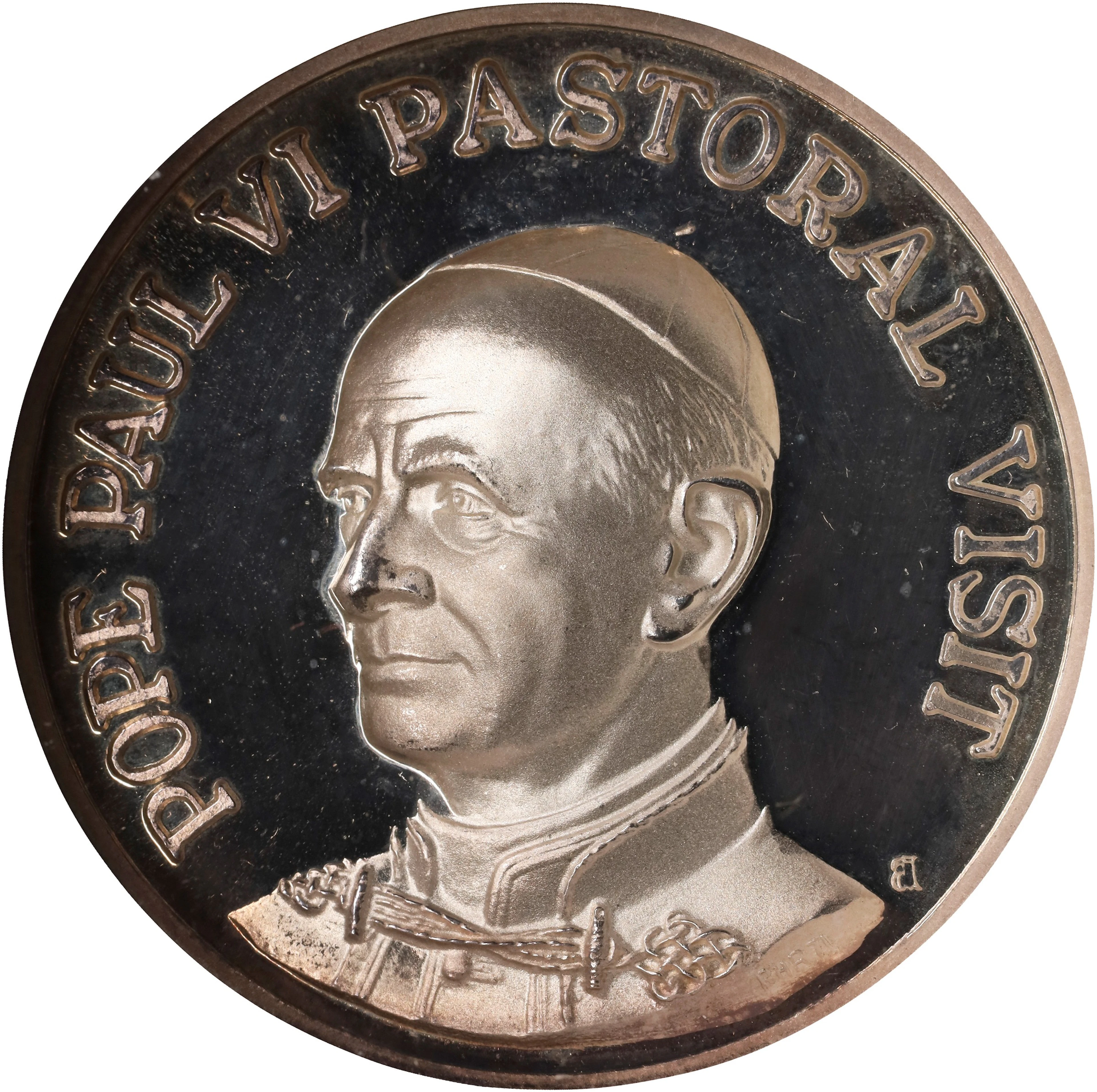 PHILIPPINES. Pope Paul VI Pastoral Visit Silver Medal, 1970. NGC PROOF-69