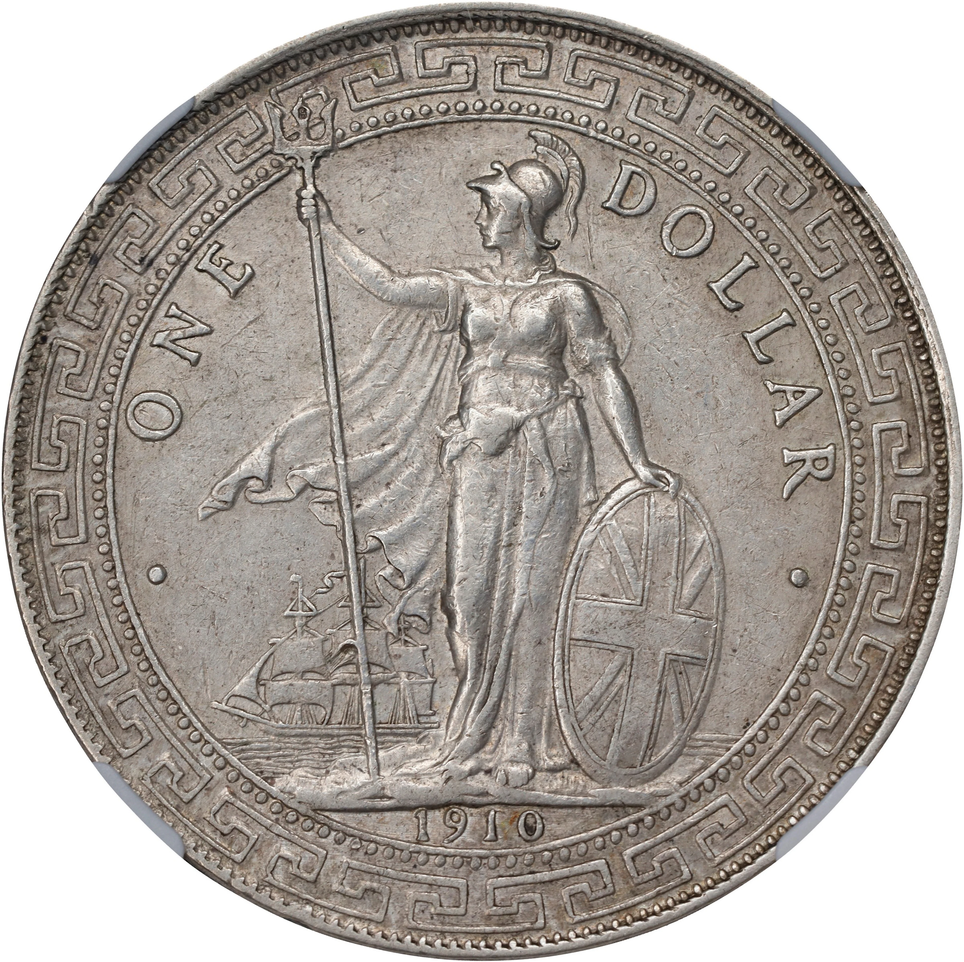 GREAT BRITAIN. Trade Dollar, 1910/00-B. Bombay Mint. Edward VII. NGC