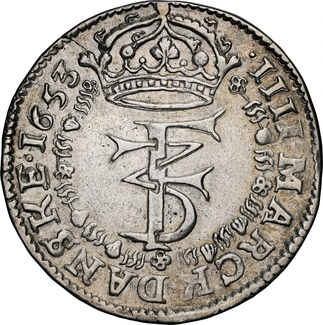 DENMARK. Krone (4 Mark), 1653. Copenhagen Mint. Frederik III. NGC