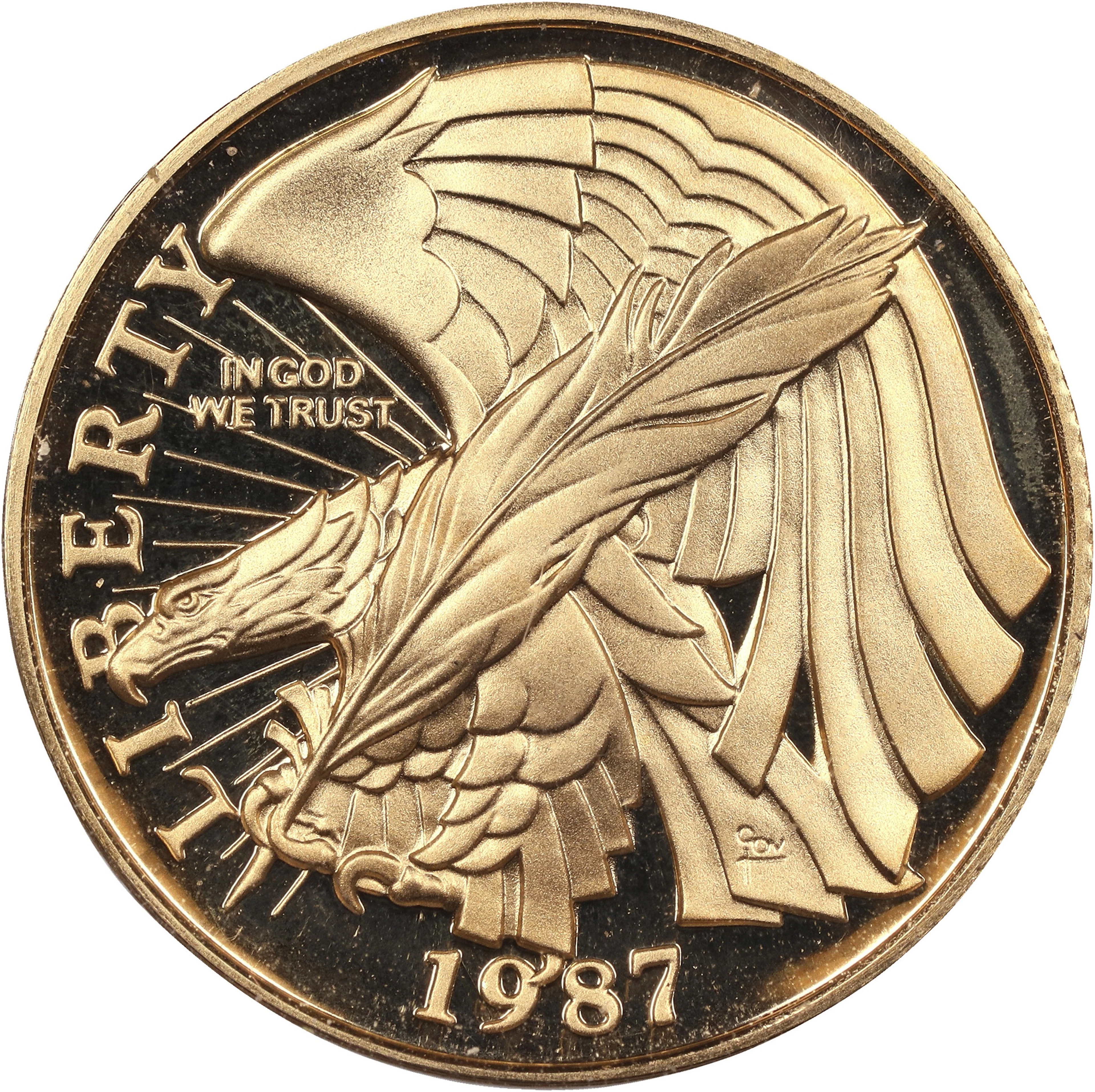 (0.242 oz, 7.527 g AGW). 1987-W U.S. Constitution Bicentennial Commemorative
