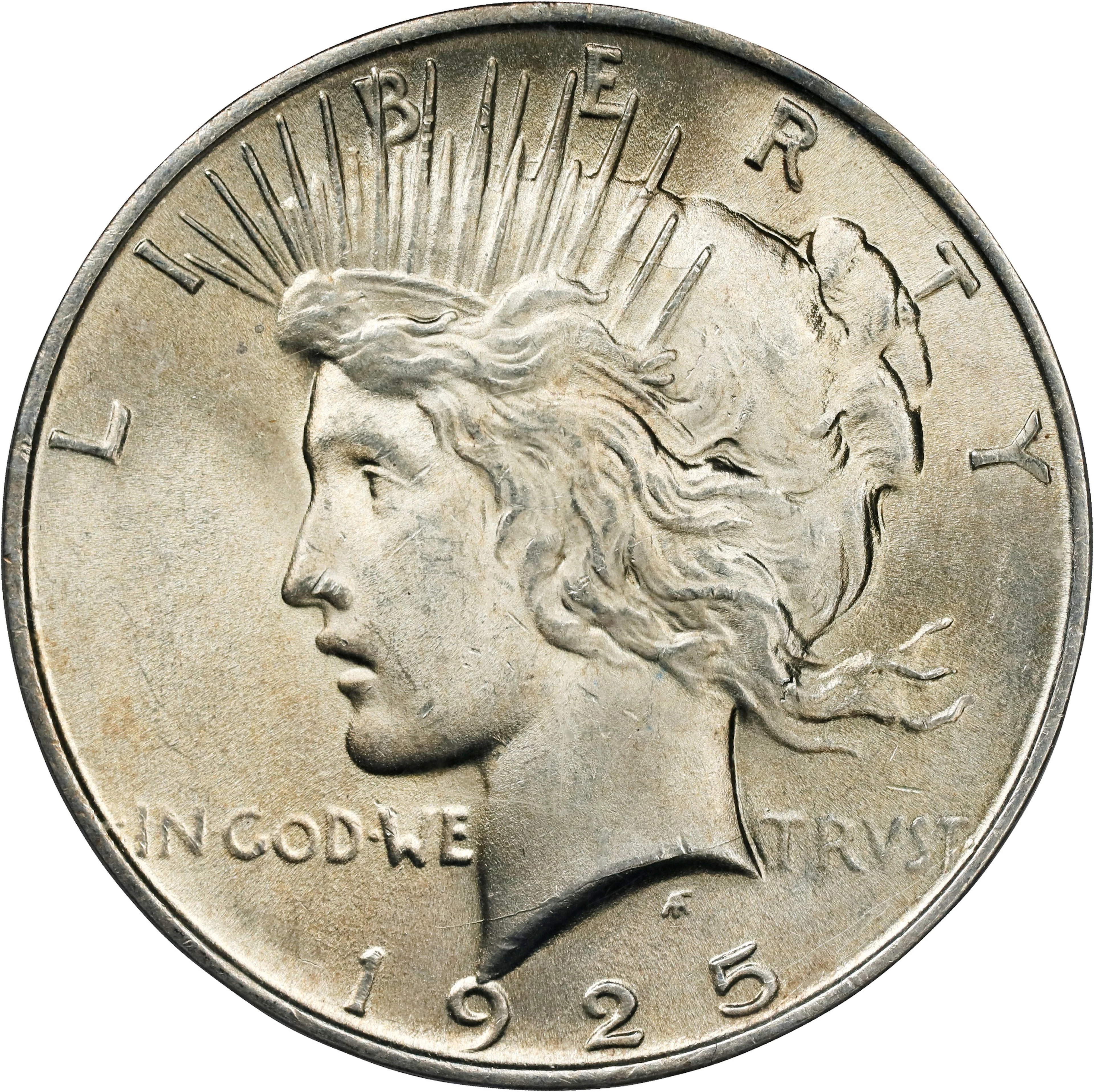 1925 Peace Silver Dollar. MS-63 (PCGS). CAC. OGH Generation 3.1.