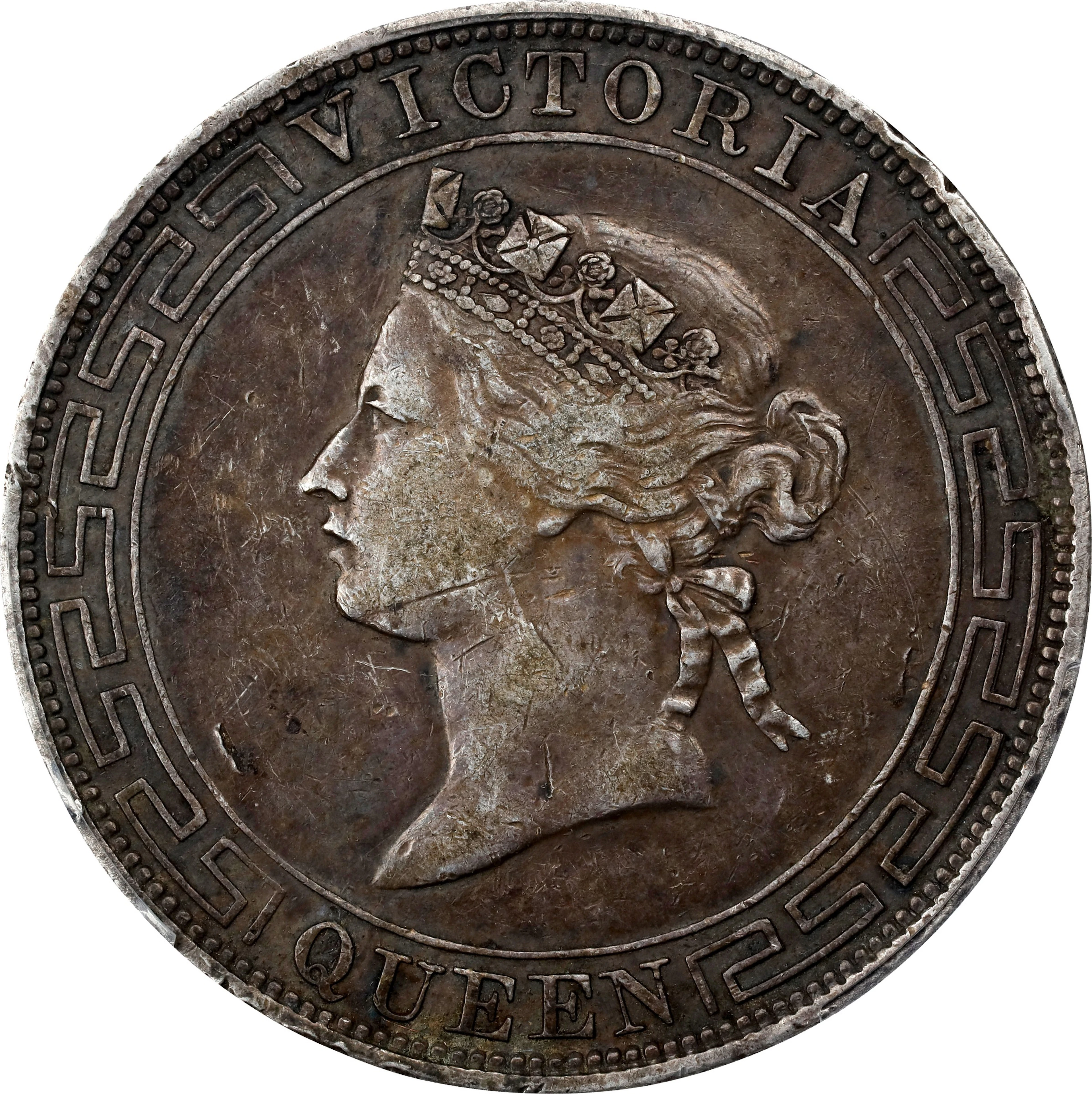 (t) HONG KONG (SAR). Dollar, 1868. Hong Kong Mint. Victoria. PCGS VF-30.