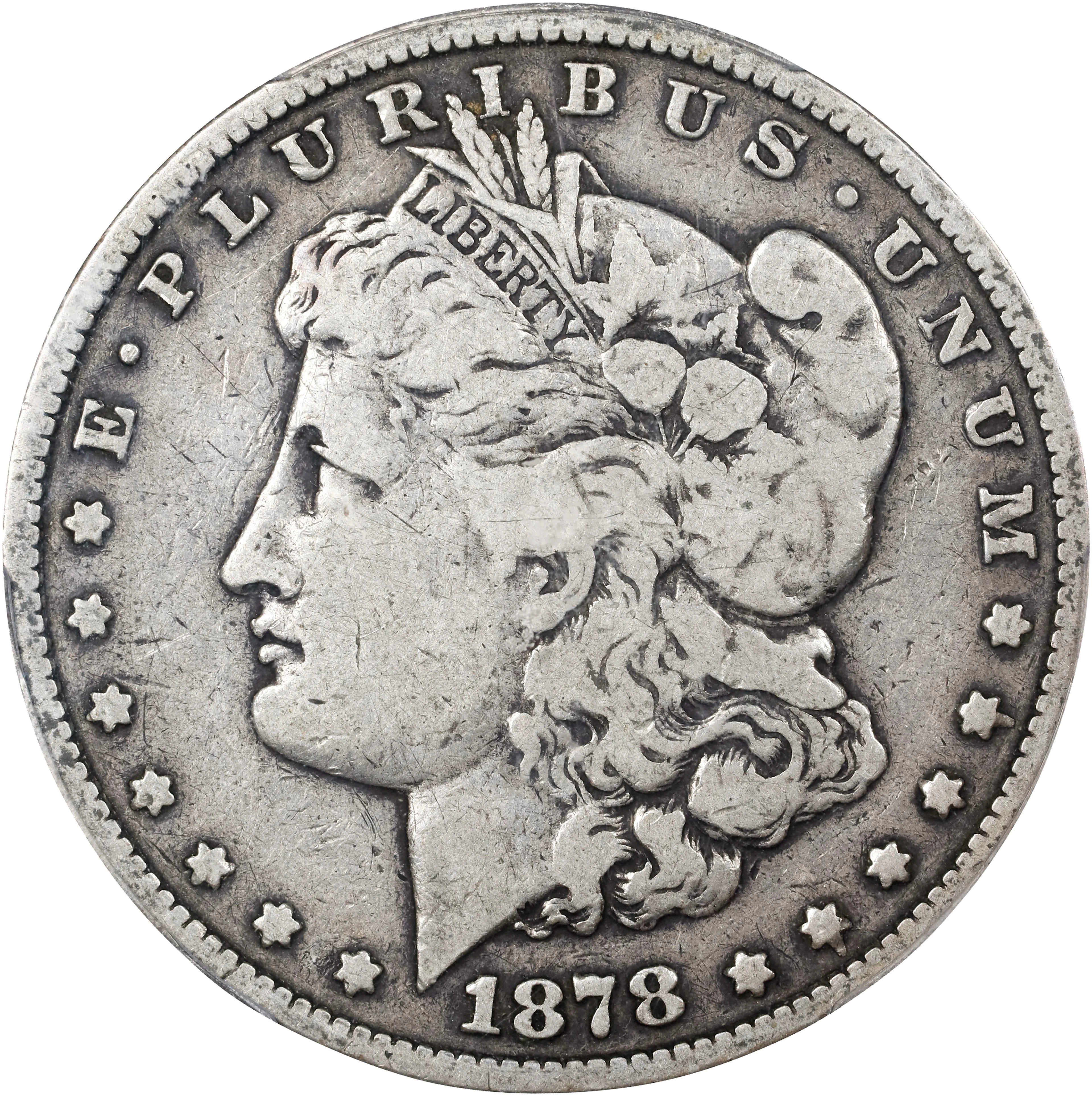 1878-S Morgan Silver Dollar. VAM-57. Top 100 Variety. Long Arrow Shaft.