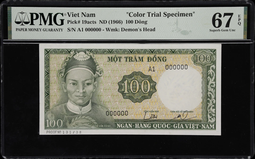 VIETNAM. National Bank of Vietnam. 100 Dong, ND (1966). P-19acts.