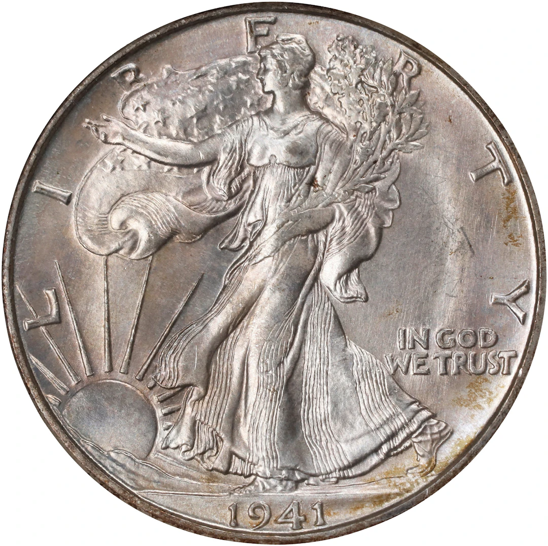1941-D Walking Liberty Half Dollar. MS-66 (NGC).