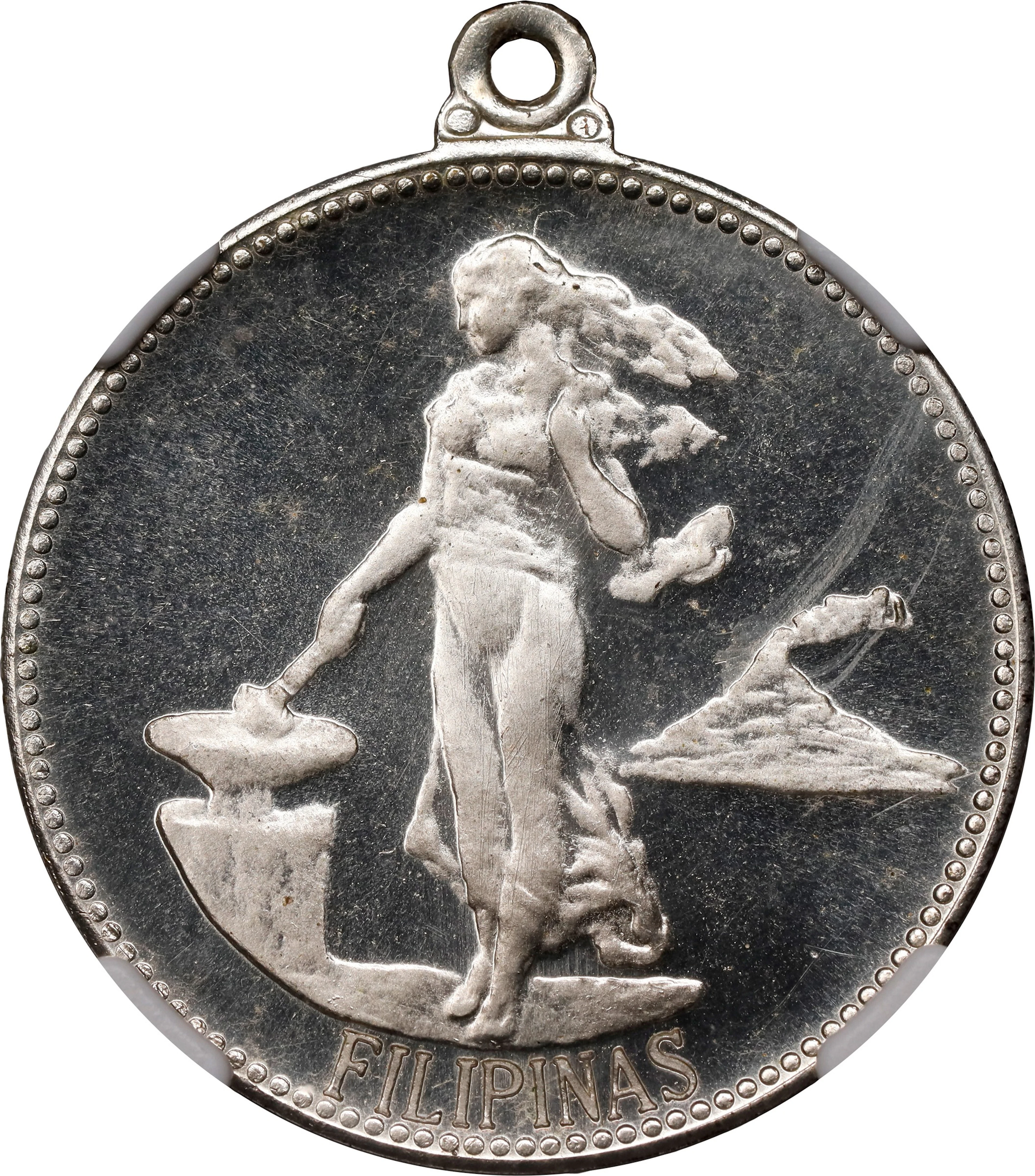 PHILIPPINES. New York World's Fair Silvered Bronze Medal, 1965. NGC