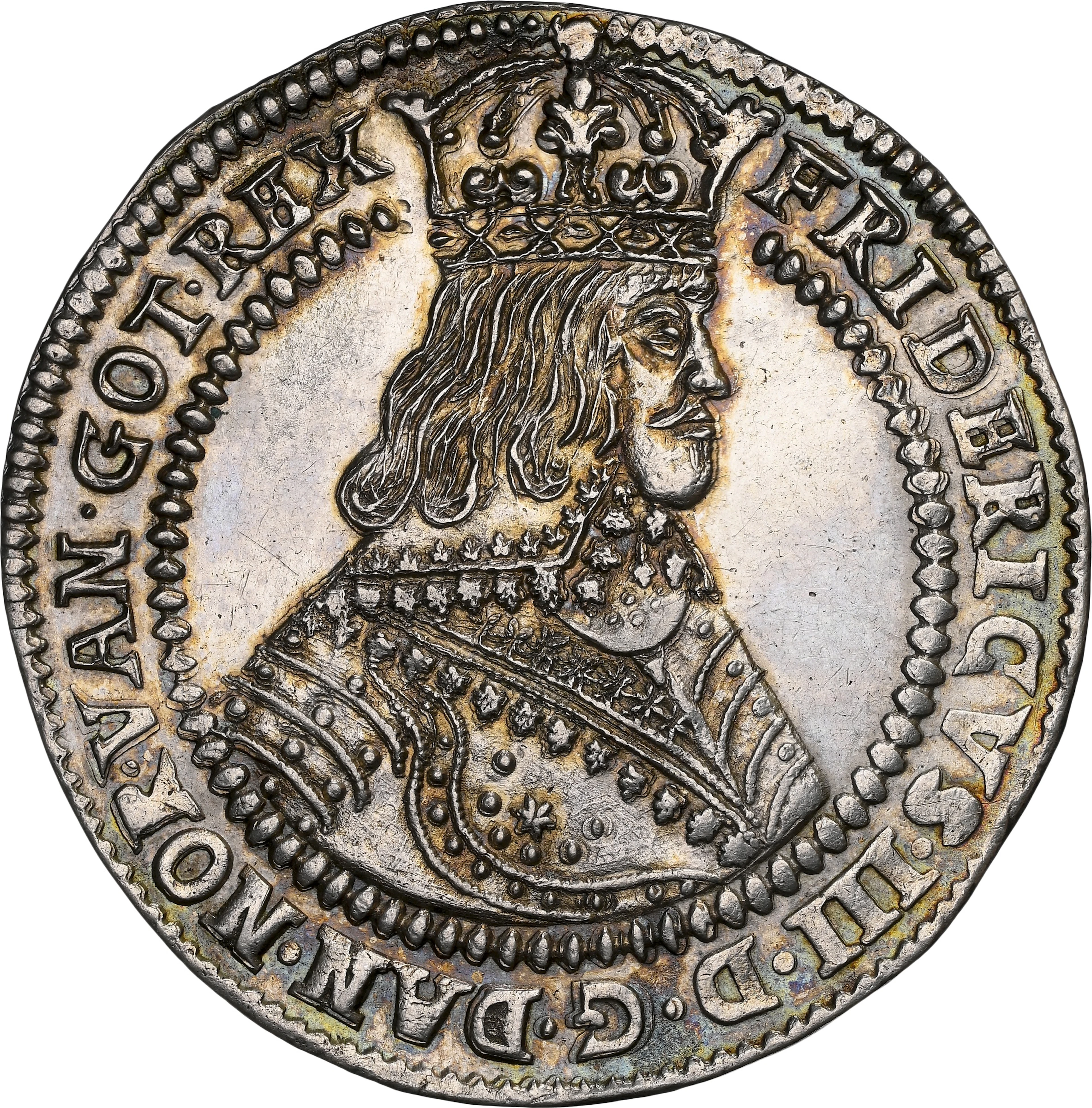 DENMARK. Speciedaler, 1650. Copenhagen Mint. Frederik III. NGC Unc