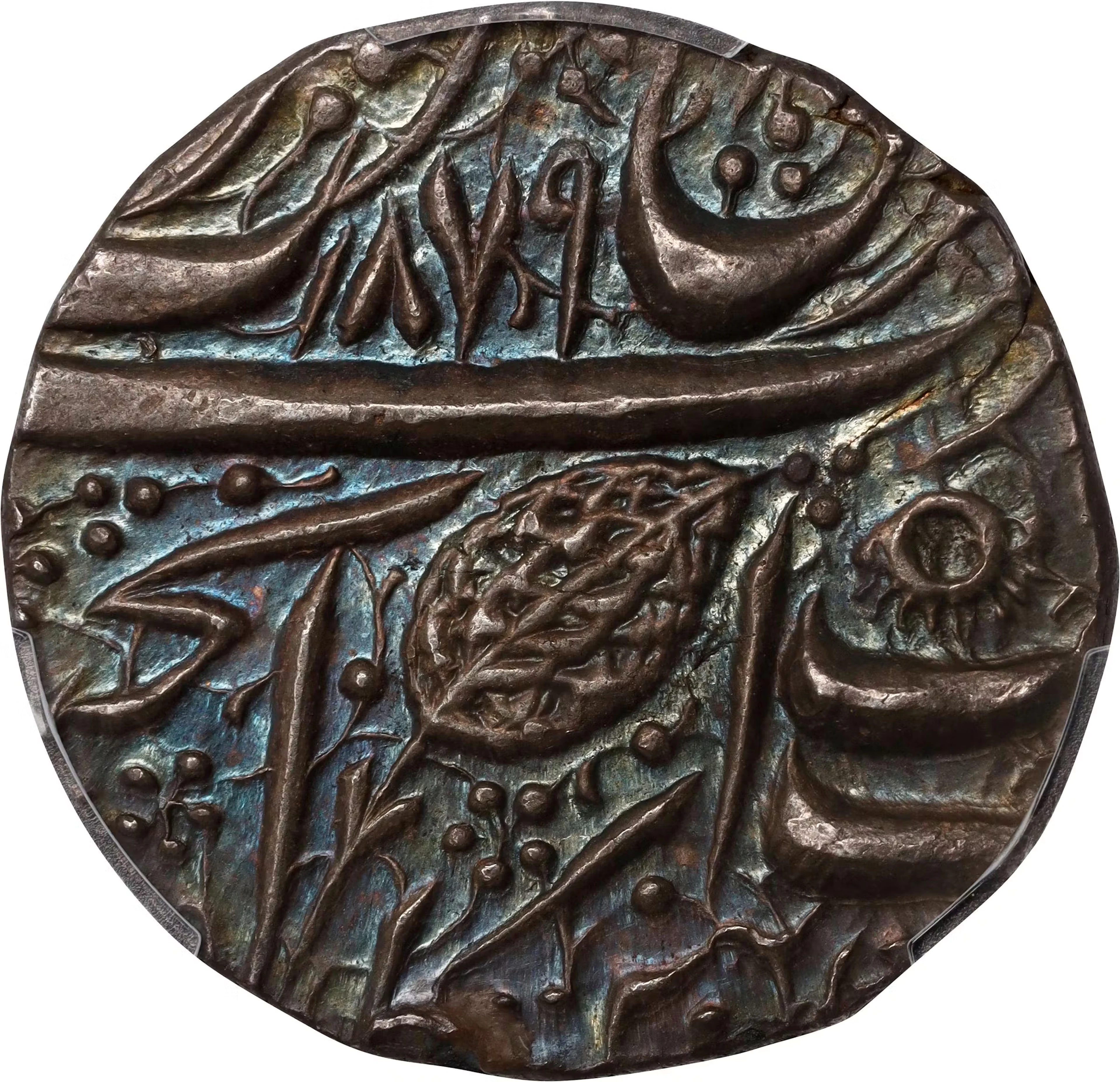 INDIA. Sikh Empire. Rupee, VS 1879 (1822). Amritsar Mint. Ranjit Singh.