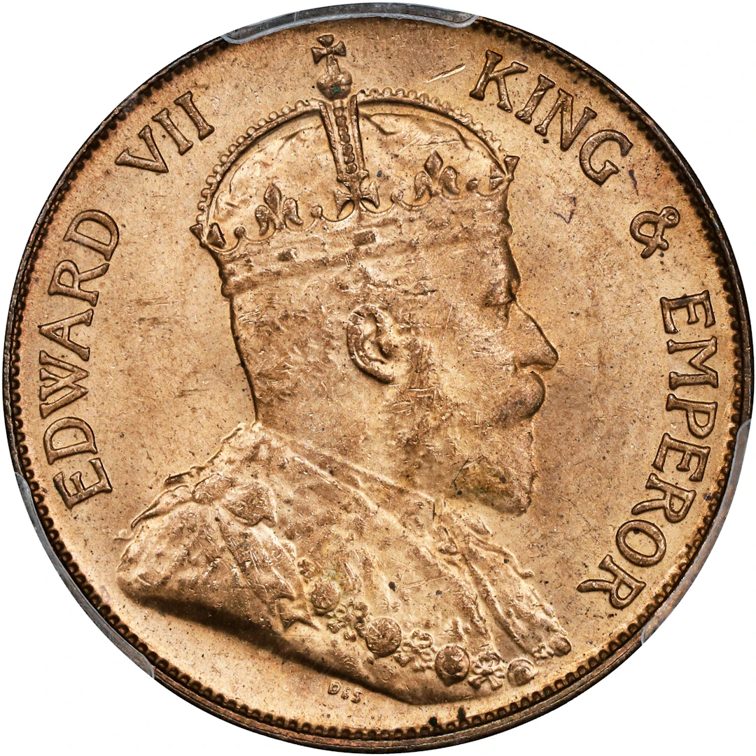(t) HONG KONG (SAR). Cent, 1905-H. Birmingham (Heaton) Mint. Edward