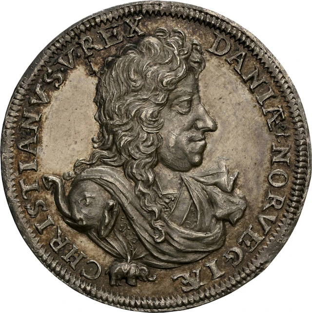DENMARK. Battle of Køge Bay Smaller Silver Medal, ND (1676). Christian