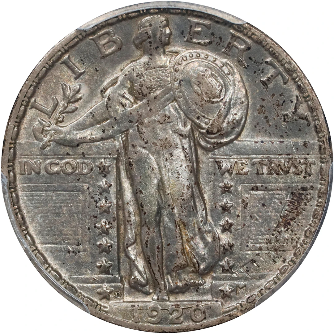 1920-D Standing Liberty Quarter. AU-50 (PCGS).