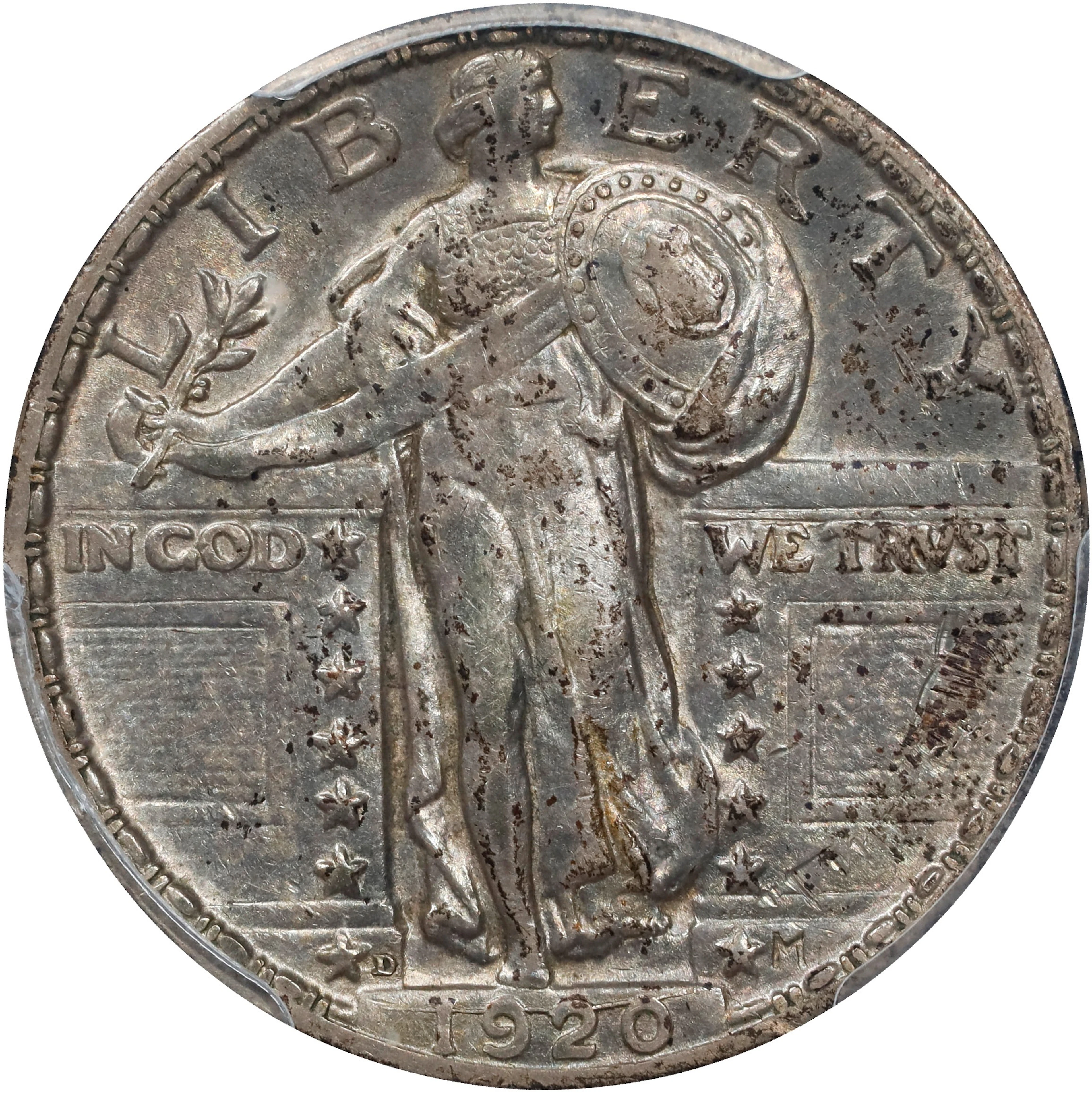 1920-D Standing Liberty Quarter. AU-50 (PCGS).