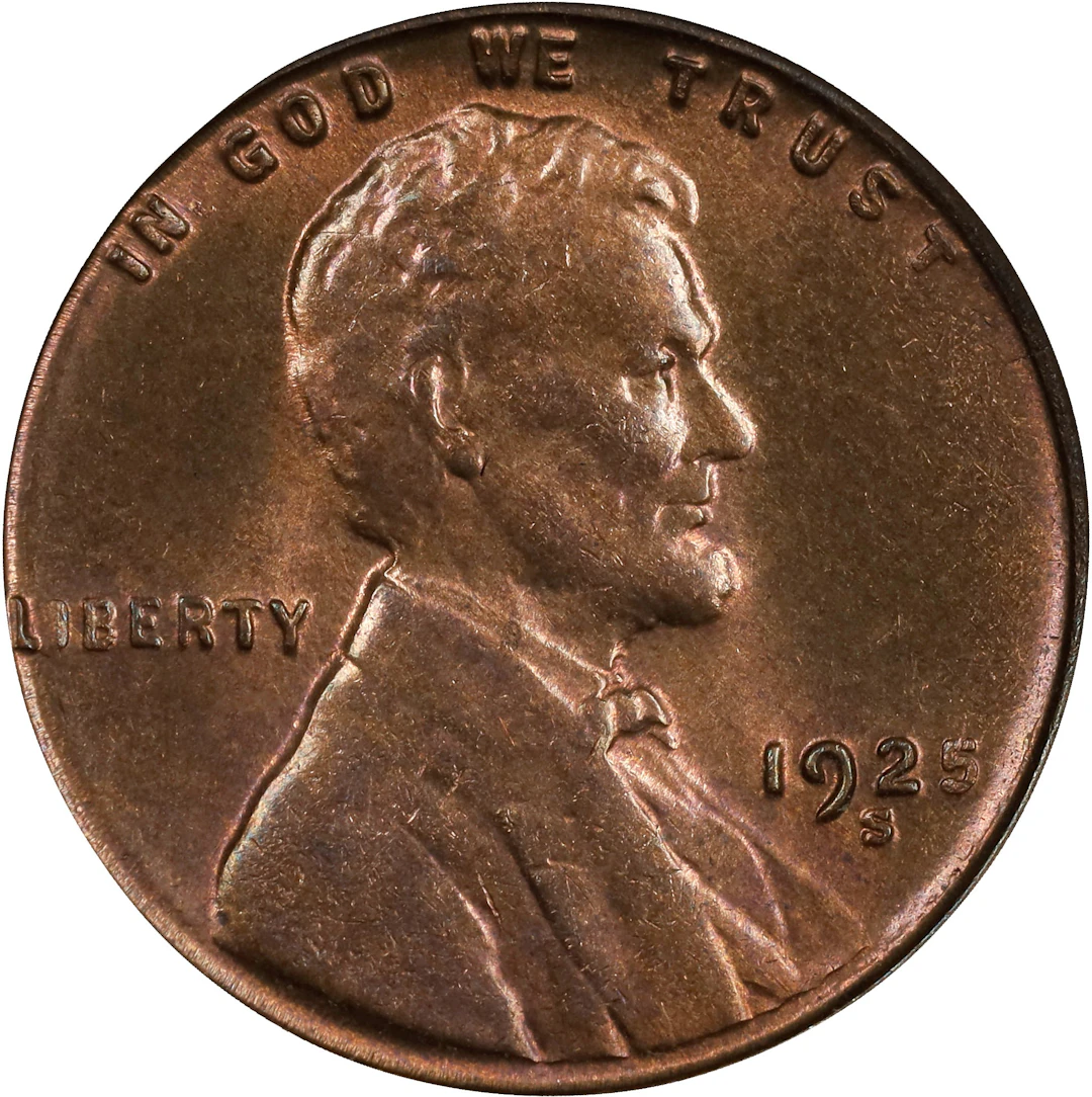 1925-S Lincoln Cent. MS-64 RB (PCGS). CAC. OGH Generation 3.0.