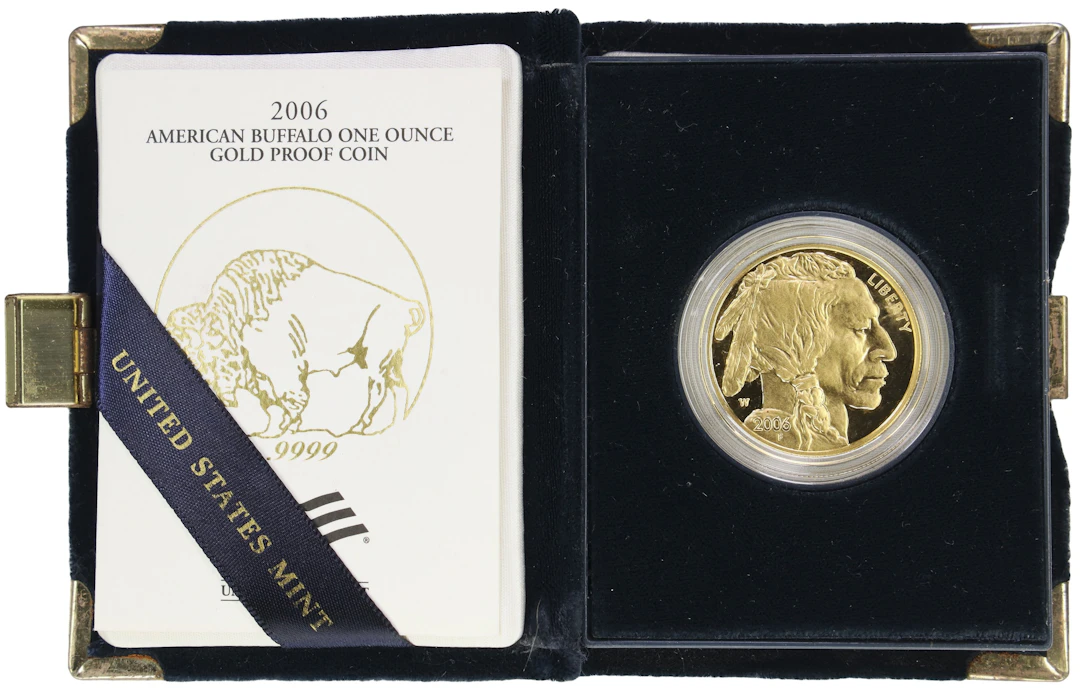 (1 oz, 31.104 g AGW). 2006-W American Gold Buffalo $50. Proof.