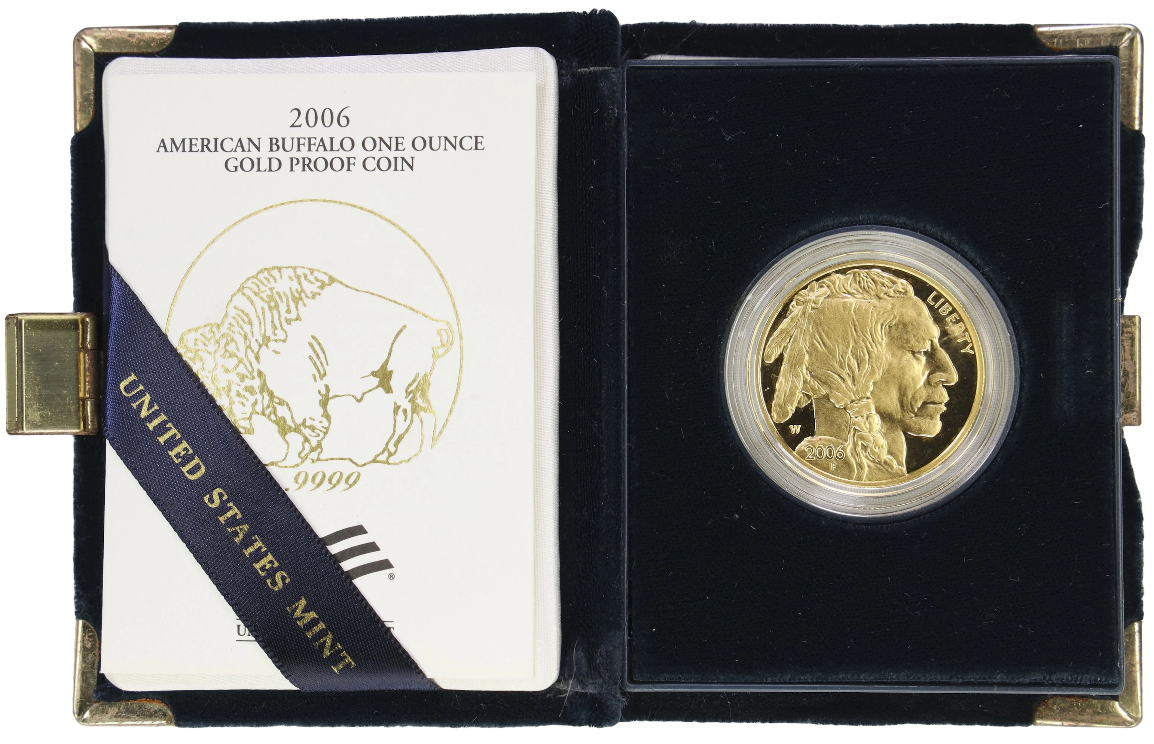 (1 oz, 31.104 g AGW). 2006-W American Gold Buffalo $50. Proof.