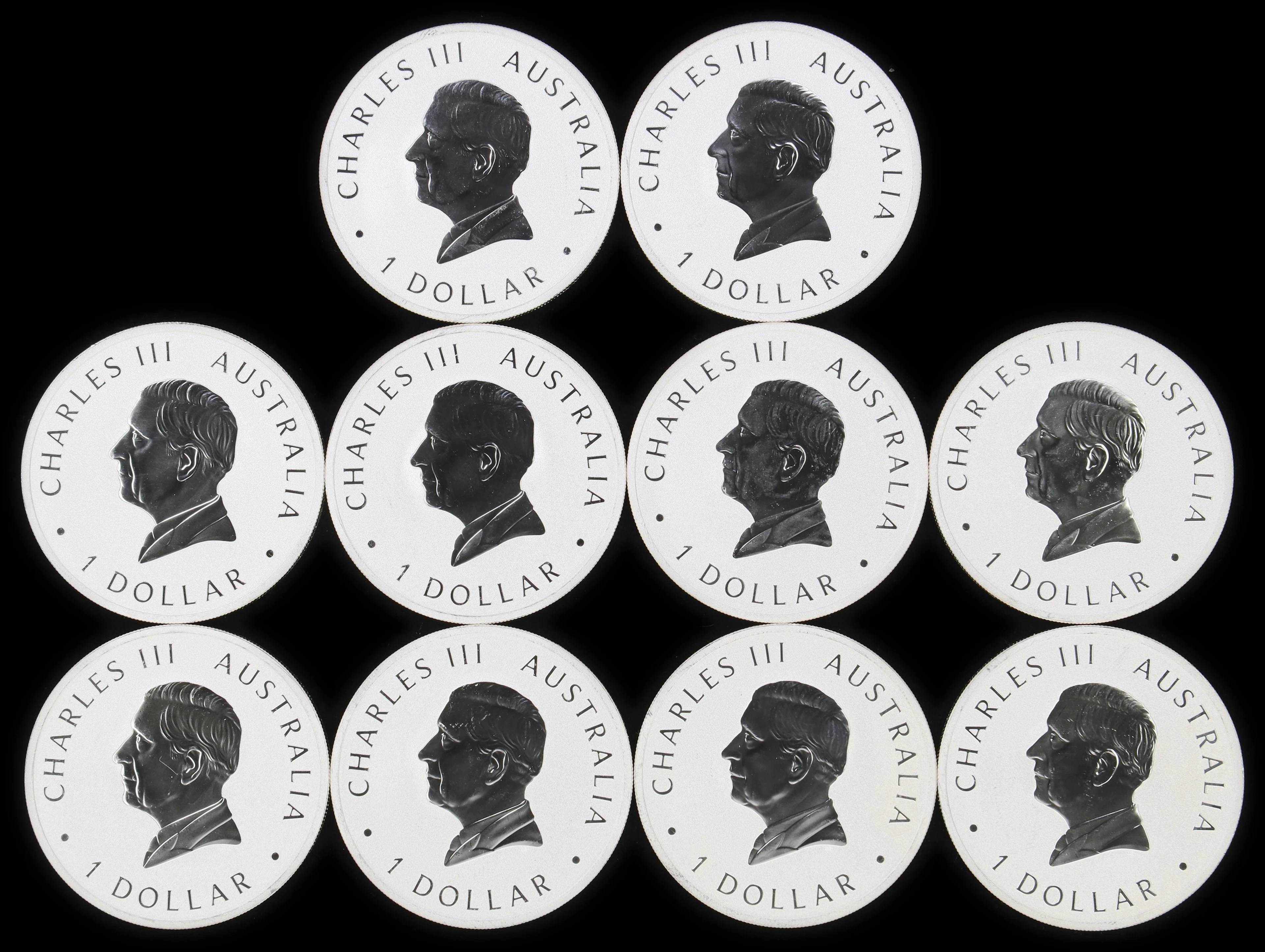 (10 oz, 311.04 g ASW). Australia. Lot of (10) 2026 1 oz Silver Wedge-Tailed