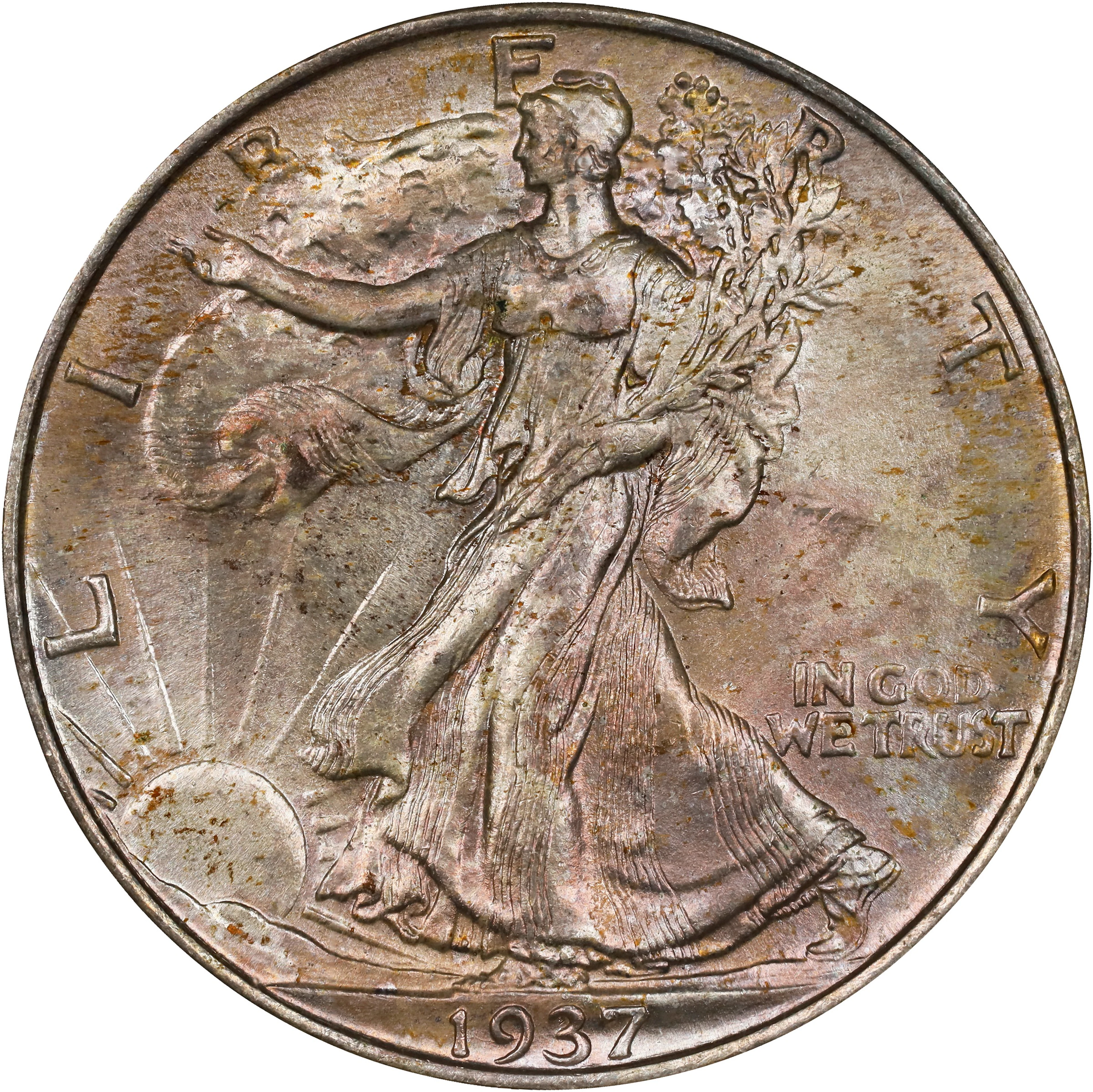 1937 Walking Liberty Half Dollar. MS-65 (NGC).