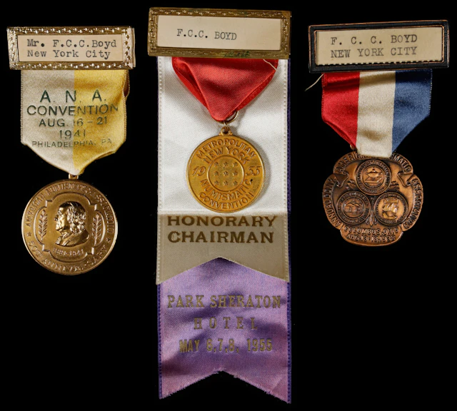 Lot of (3) Numismatic Convention Badges of F.C.C. Boyd.