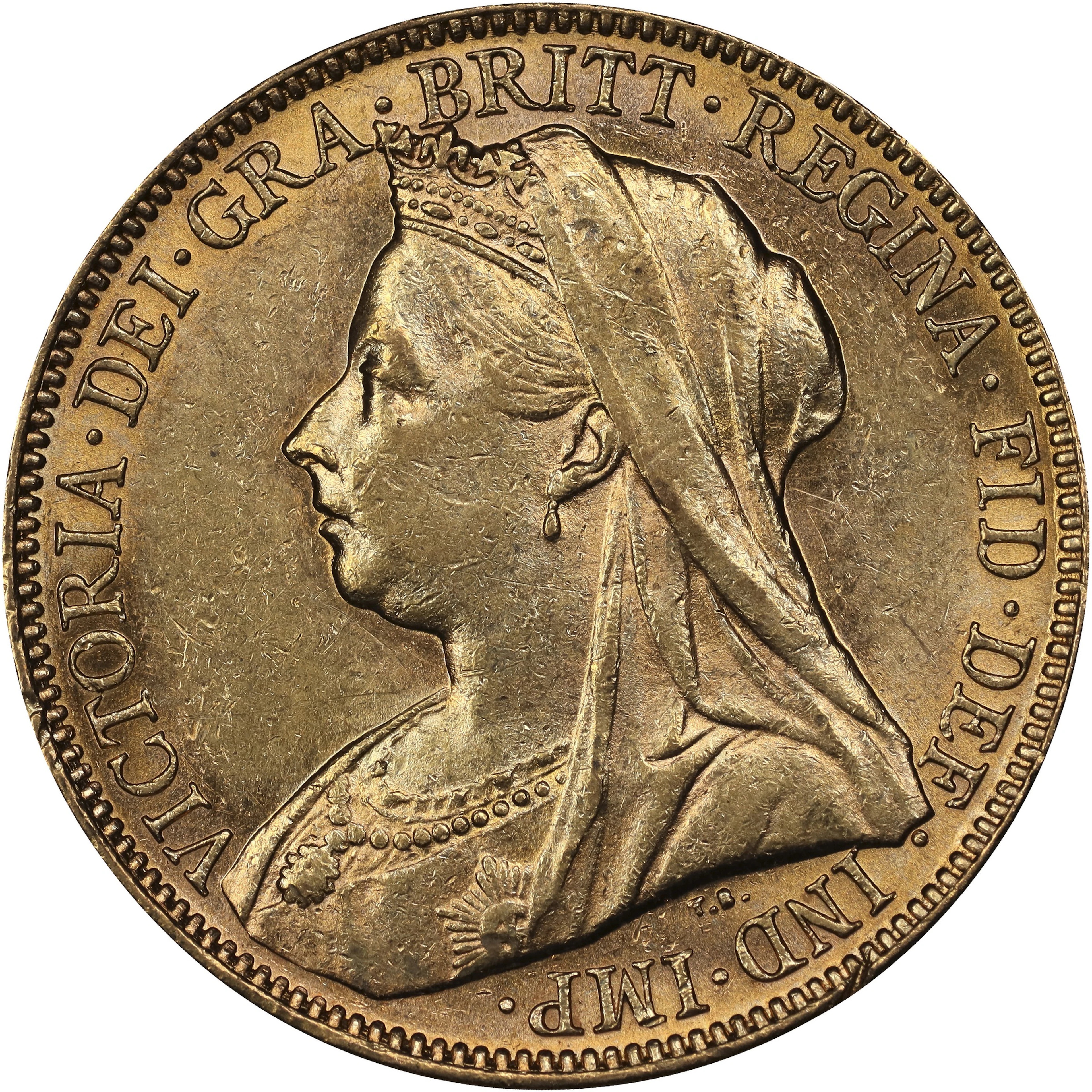 (0.236 oz, 7.325 g AGW). Australia. 1899-M Gold Sovereign.