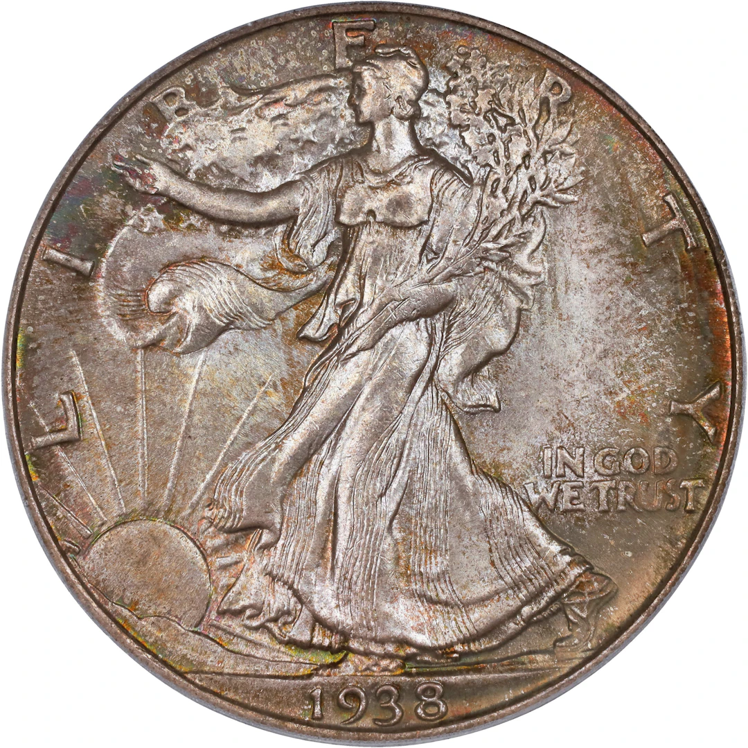 1938 Walking Liberty Half Dollar. MS-66 (PCGS).