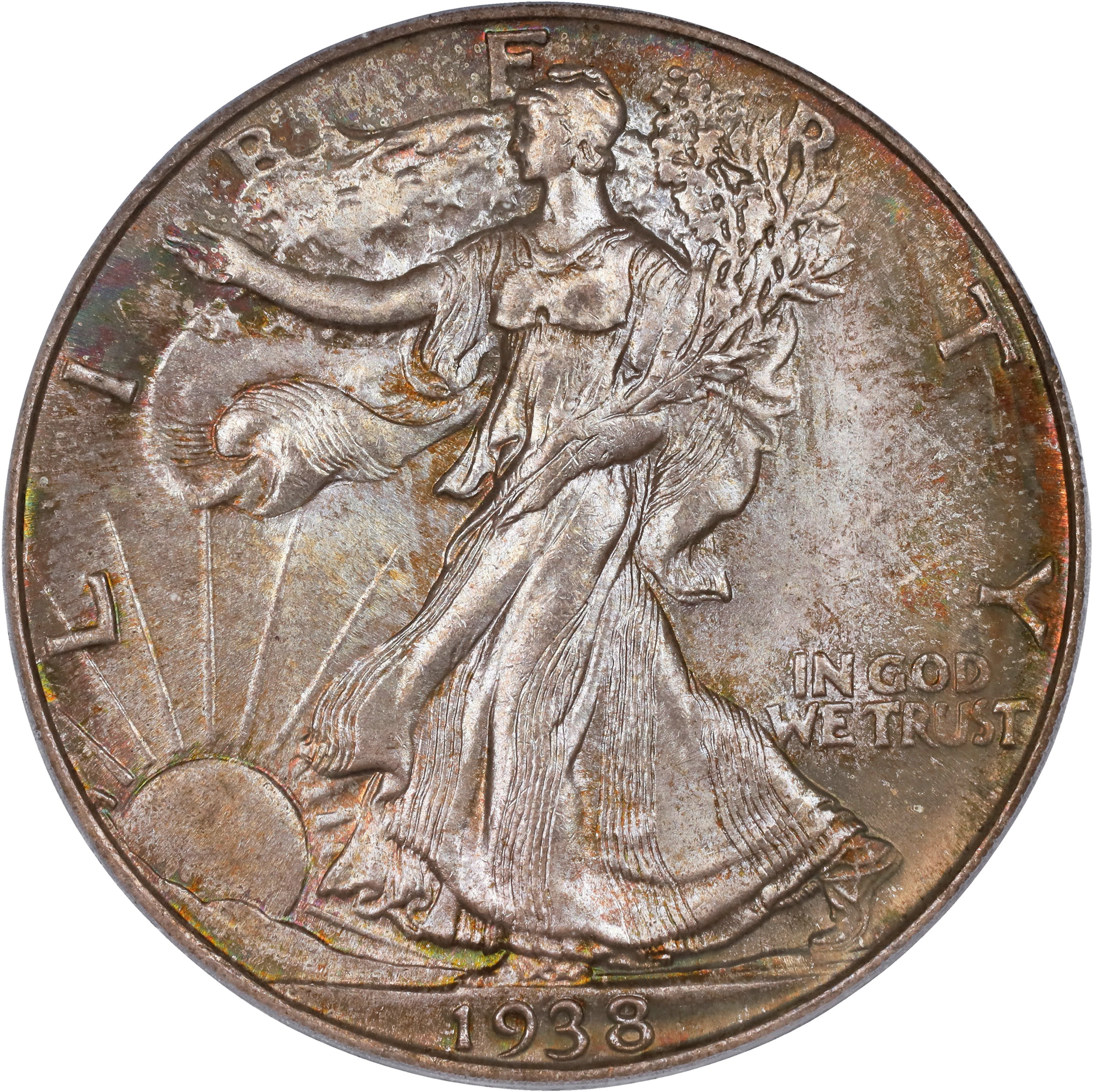 1938 Walking Liberty Half Dollar. MS-66 (PCGS).
