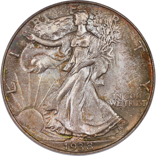 1938 Walking Liberty Half Dollar. MS-66 (PCGS).