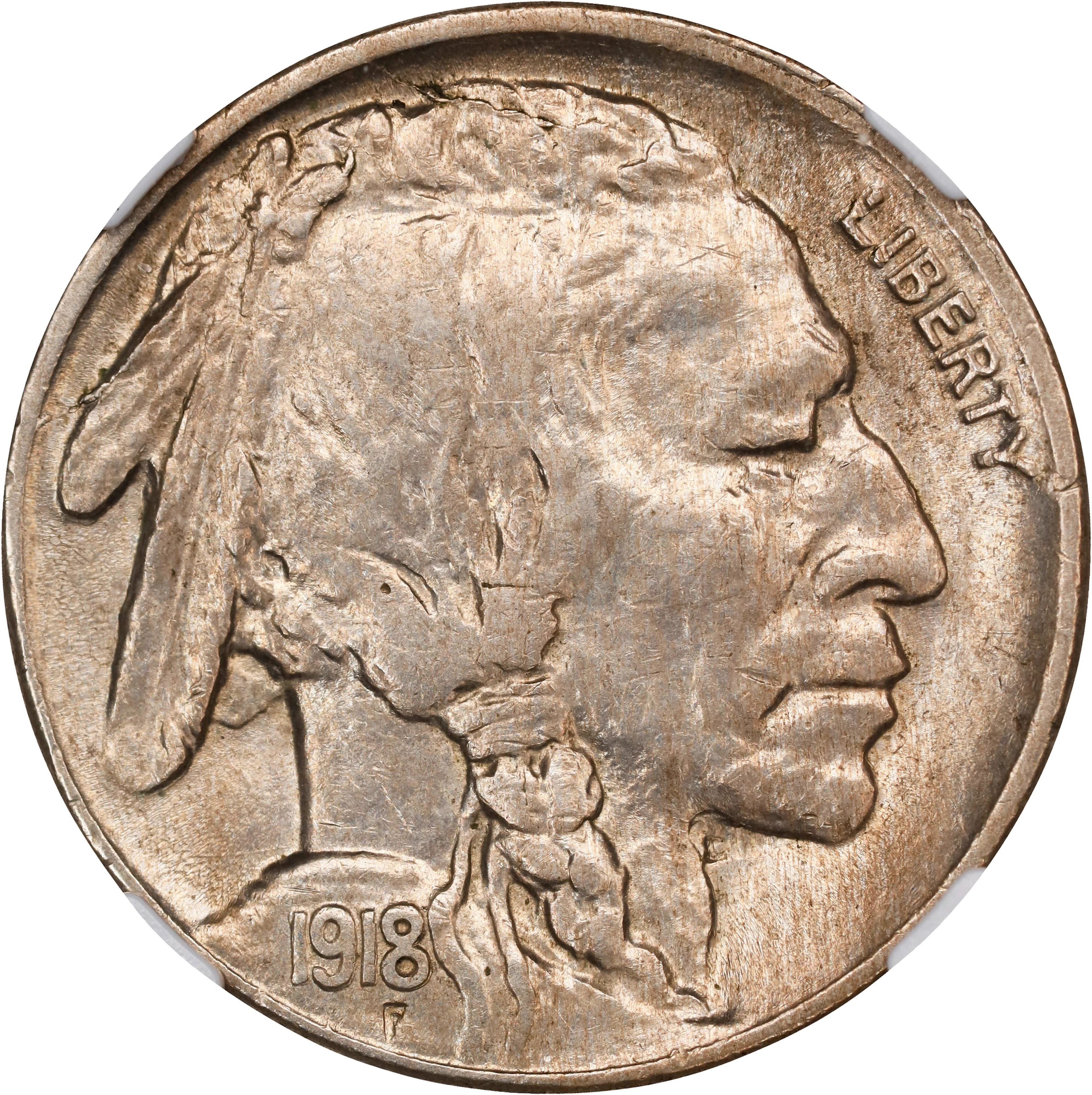 1918-S Buffalo Nickel. AU-58 (NGC).
