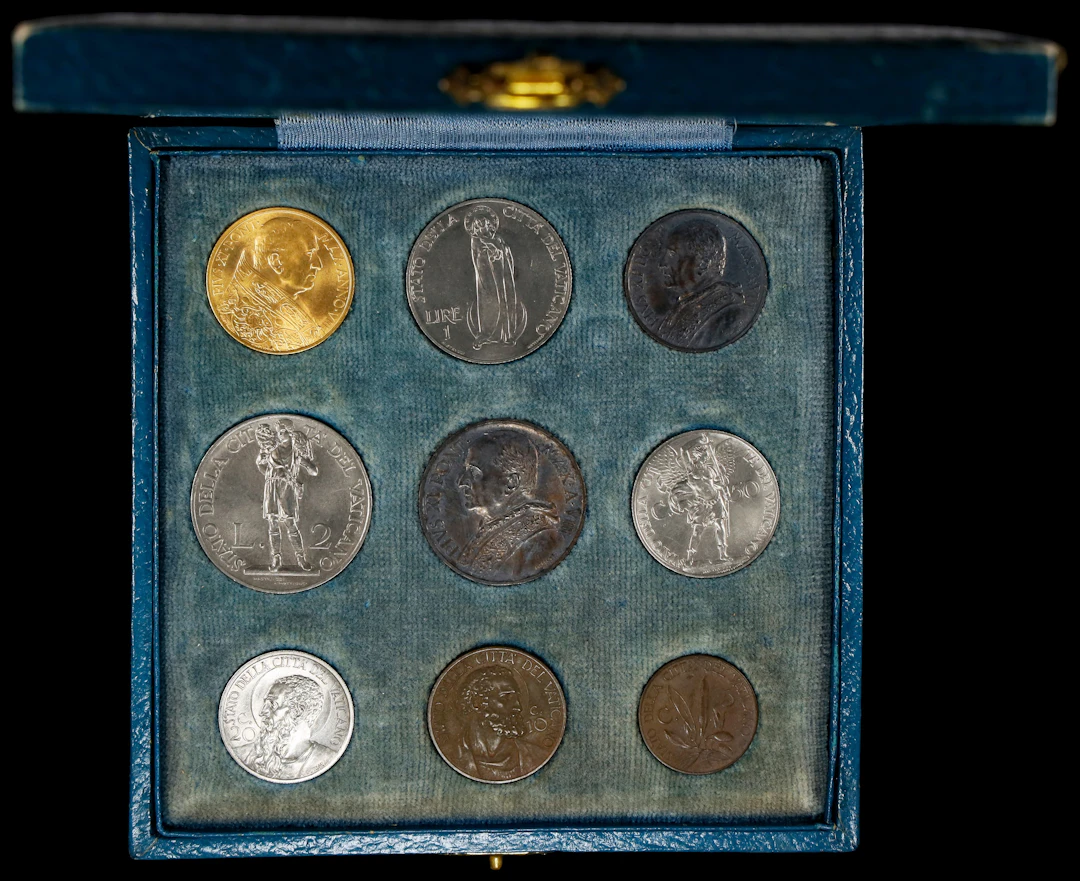 ITALY. Papal (Vatican City). Mint Set (9 Pieces), 1929 Year VIII.