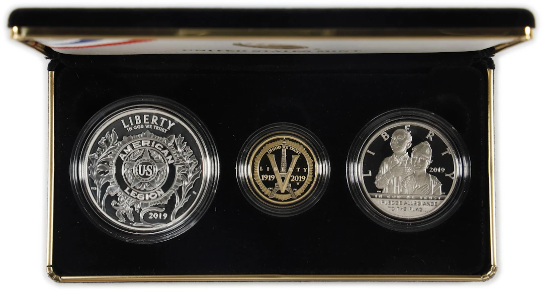 (0.242 oz, 7.527 g AGW). 2019-W American Legion 100th Anniversary