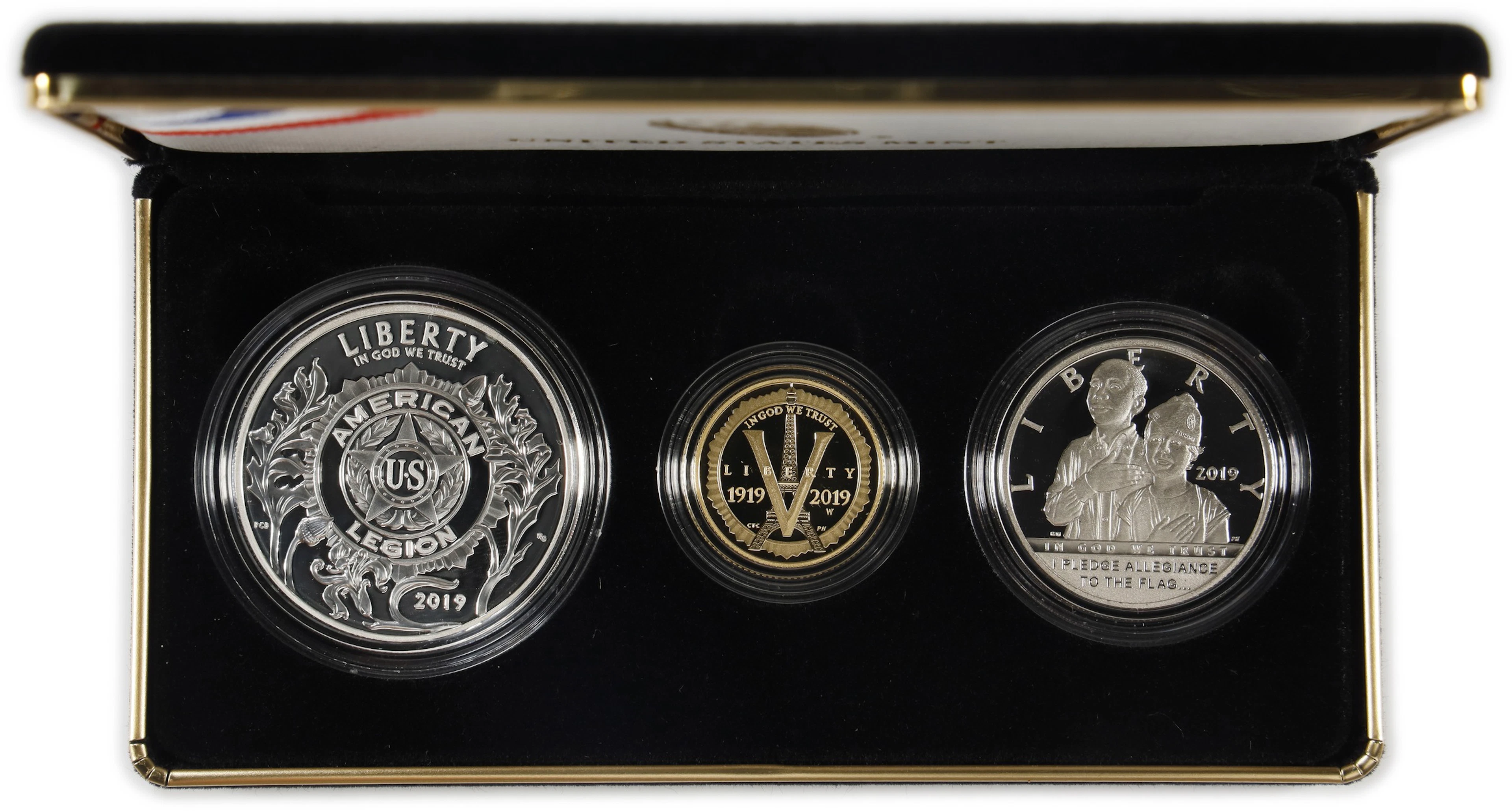 (0.242 oz, 7.527 g AGW). 2019-W American Legion 100th Anniversary