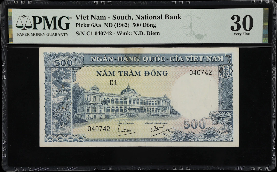 VIETNAM, SOUTH. National Bank of Vietnam. 500 Dong, ND (1962). P-6Aa.