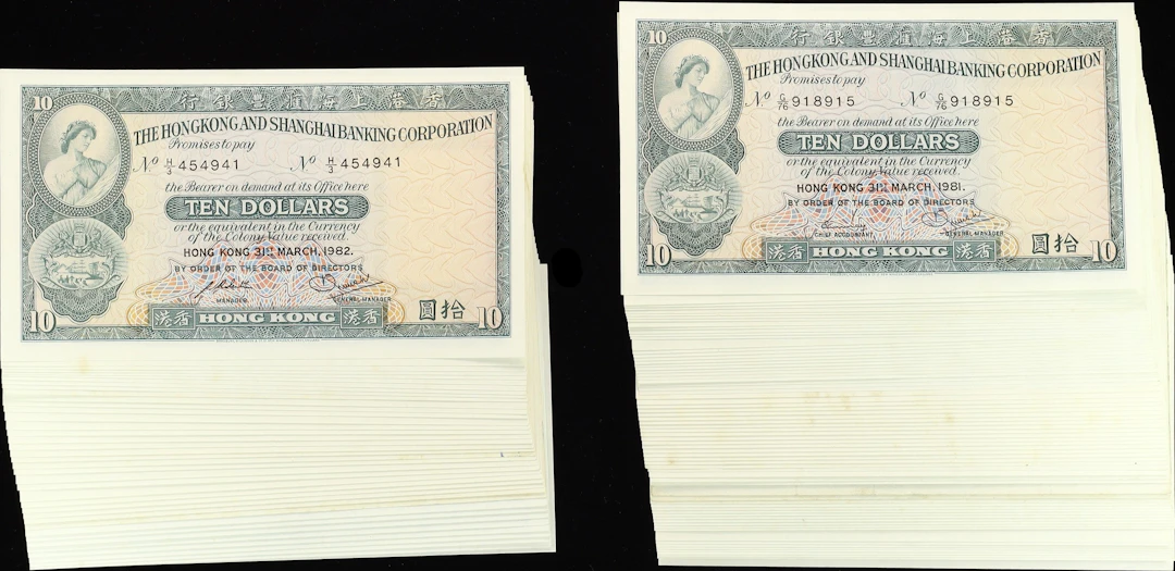 HONG KONG (SAR). Lot of (109). Hong Kong & Shanghai Banking Corporation.