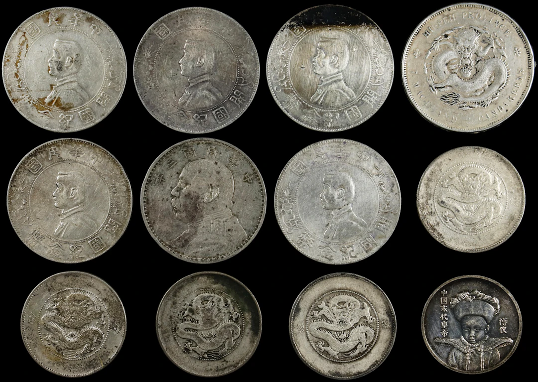 (t) CHINA. Group of Silver Issues (12 Pieces), ca. late 19th to early