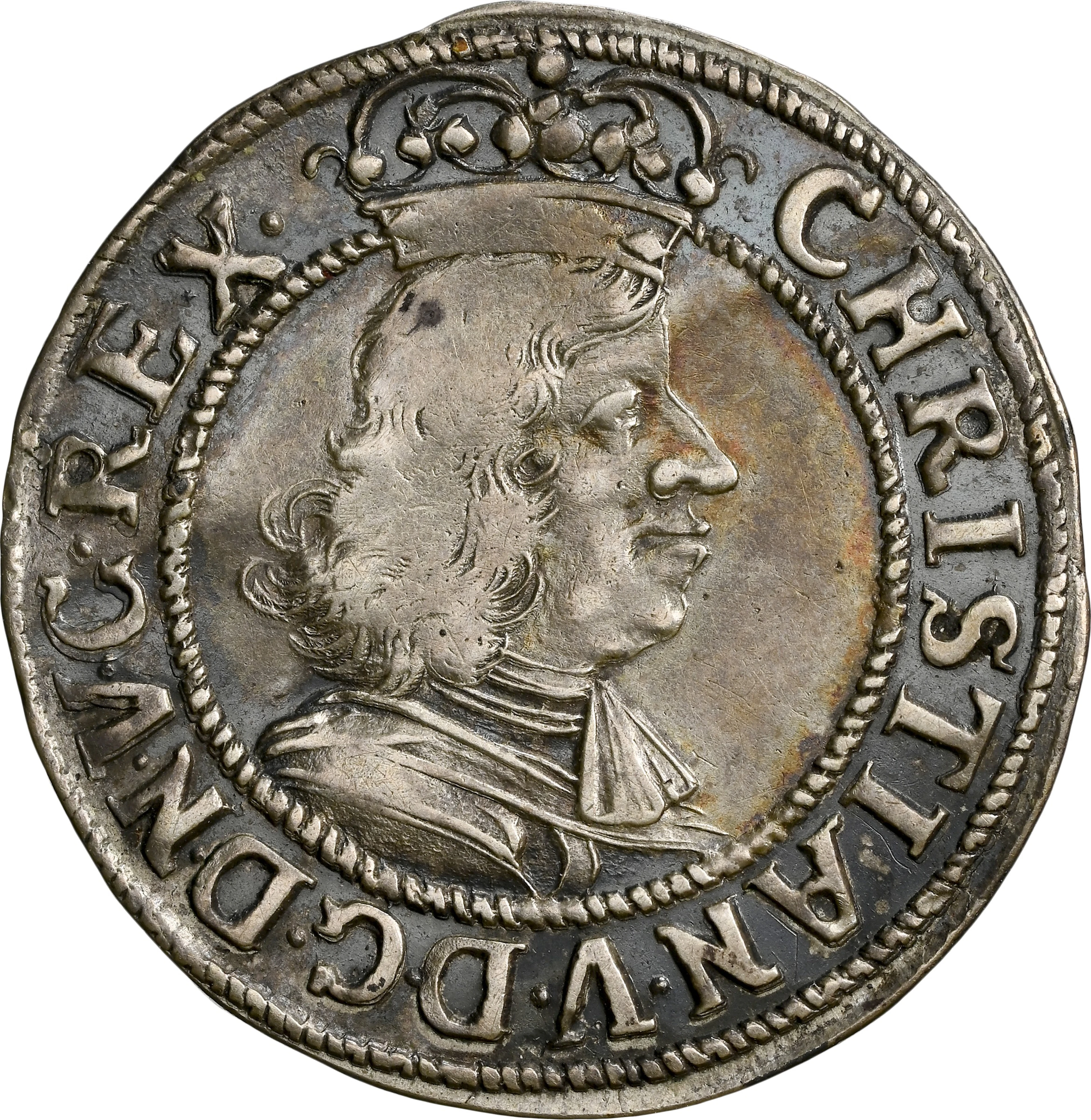 DENMARK. 1/16 Speciedaler (3 Skilling Lybsk), 1680. Glückstadt Mint.