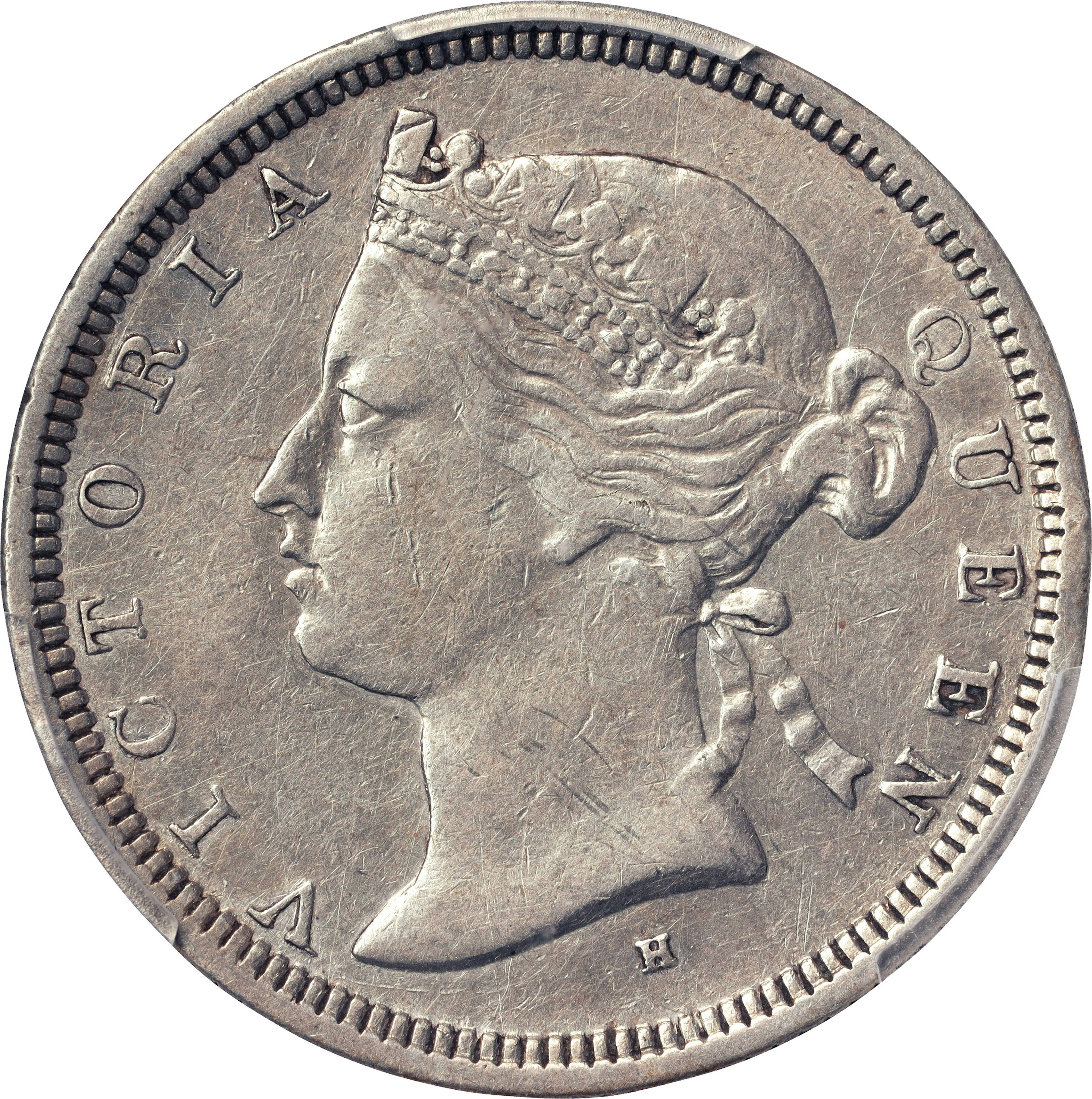(t) HONG KONG (SAR). 20 Cents, 1880-H. Birmingham (Heaton) Mint. PCGS