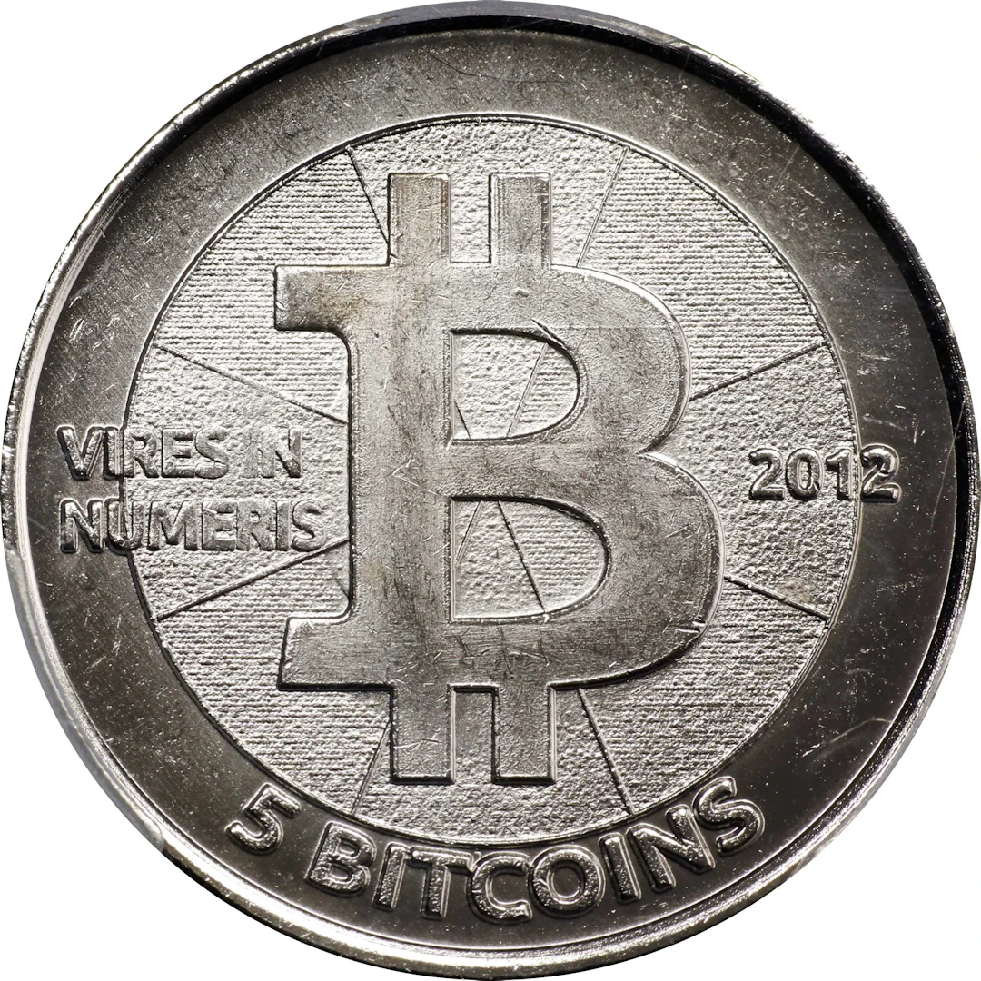 Unfunded 2012 Casascius "Bitnickel" 5 Bitcoin. Series 1 and Series