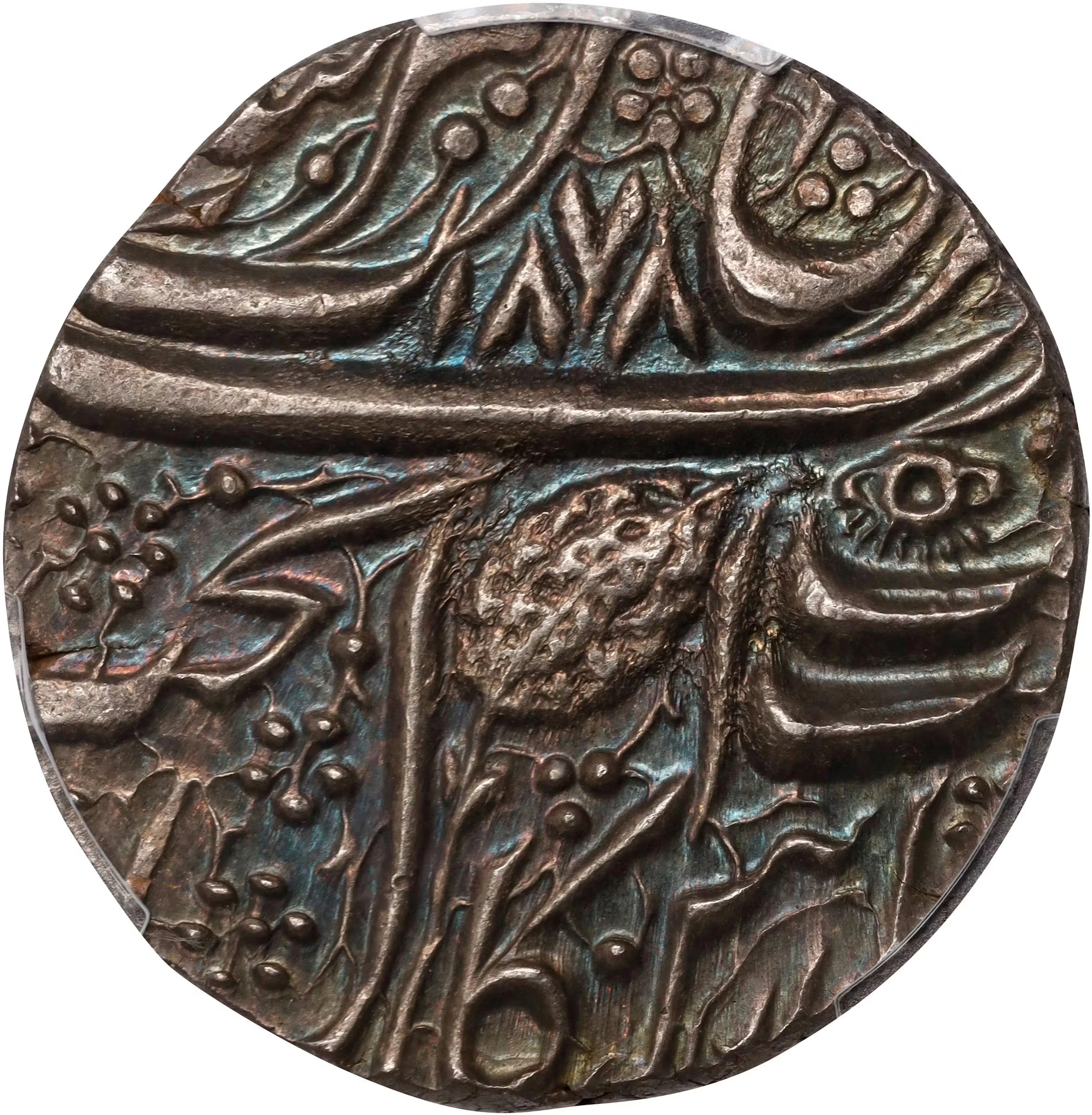 INDIA. Sikh Empire. Rupee, VS 1878 (1821). Amritsar Mint. Ranjit Singh.