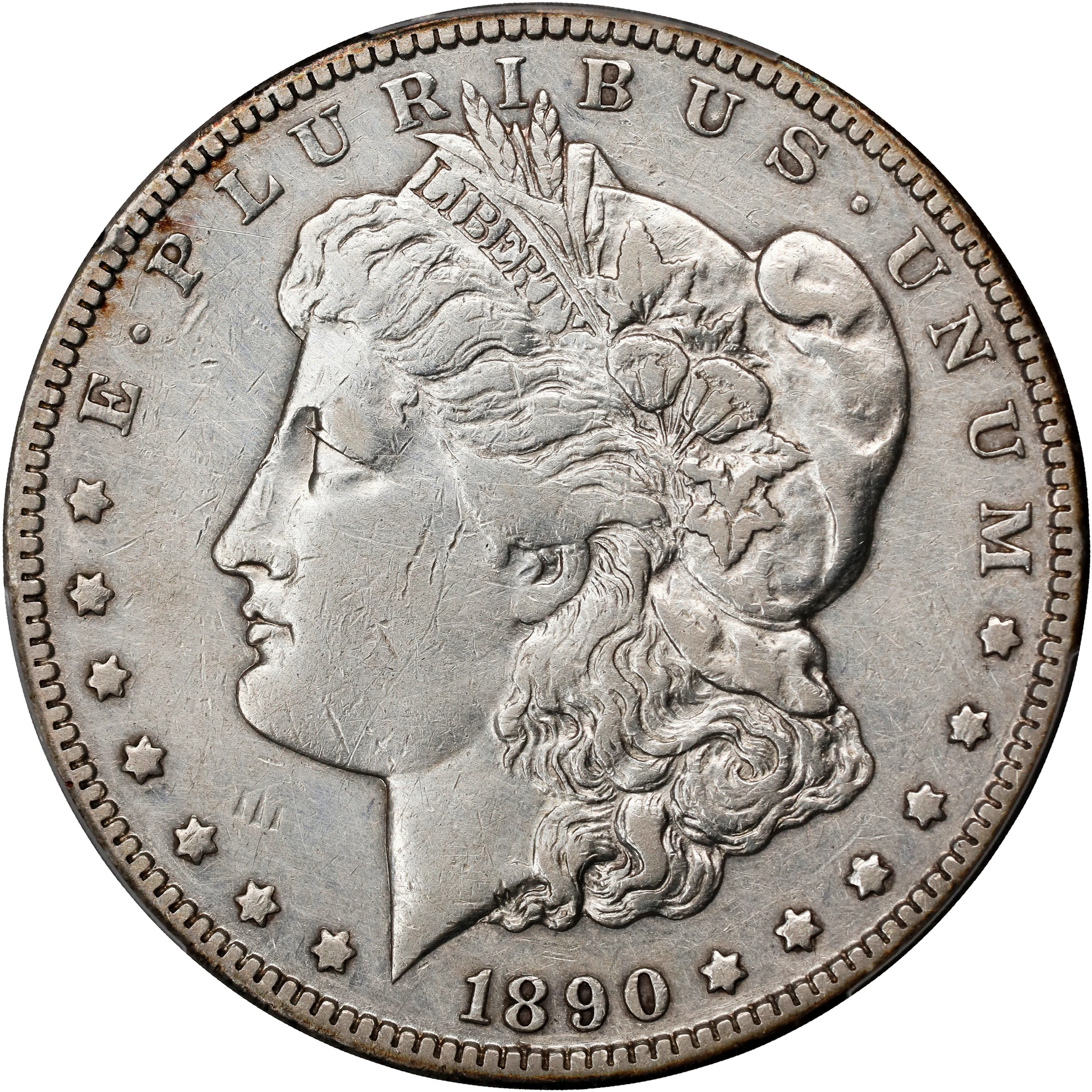 1890-CC Morgan Silver Dollar. VF Details--Harshly Cleaned (PCGS).