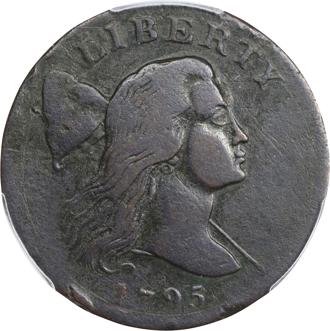 1795 Liberty Cap Cent. S-80, B-11b. Rarity-5-. Jefferson Head, Plain